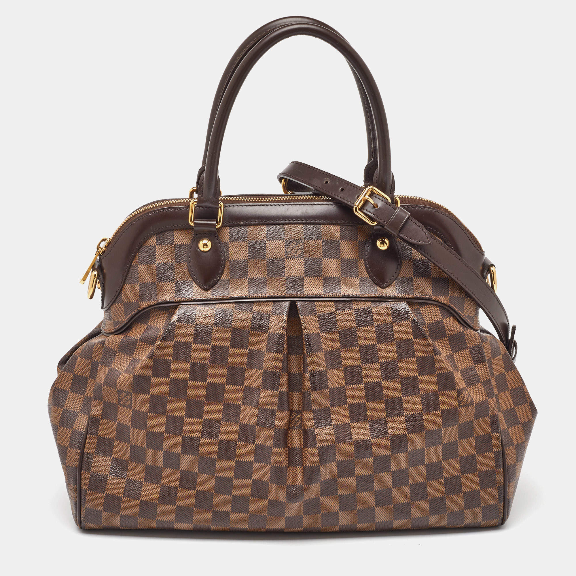 Pre Owned Louis Vuitton Damier Ebene Canvas Trevi GM Bag