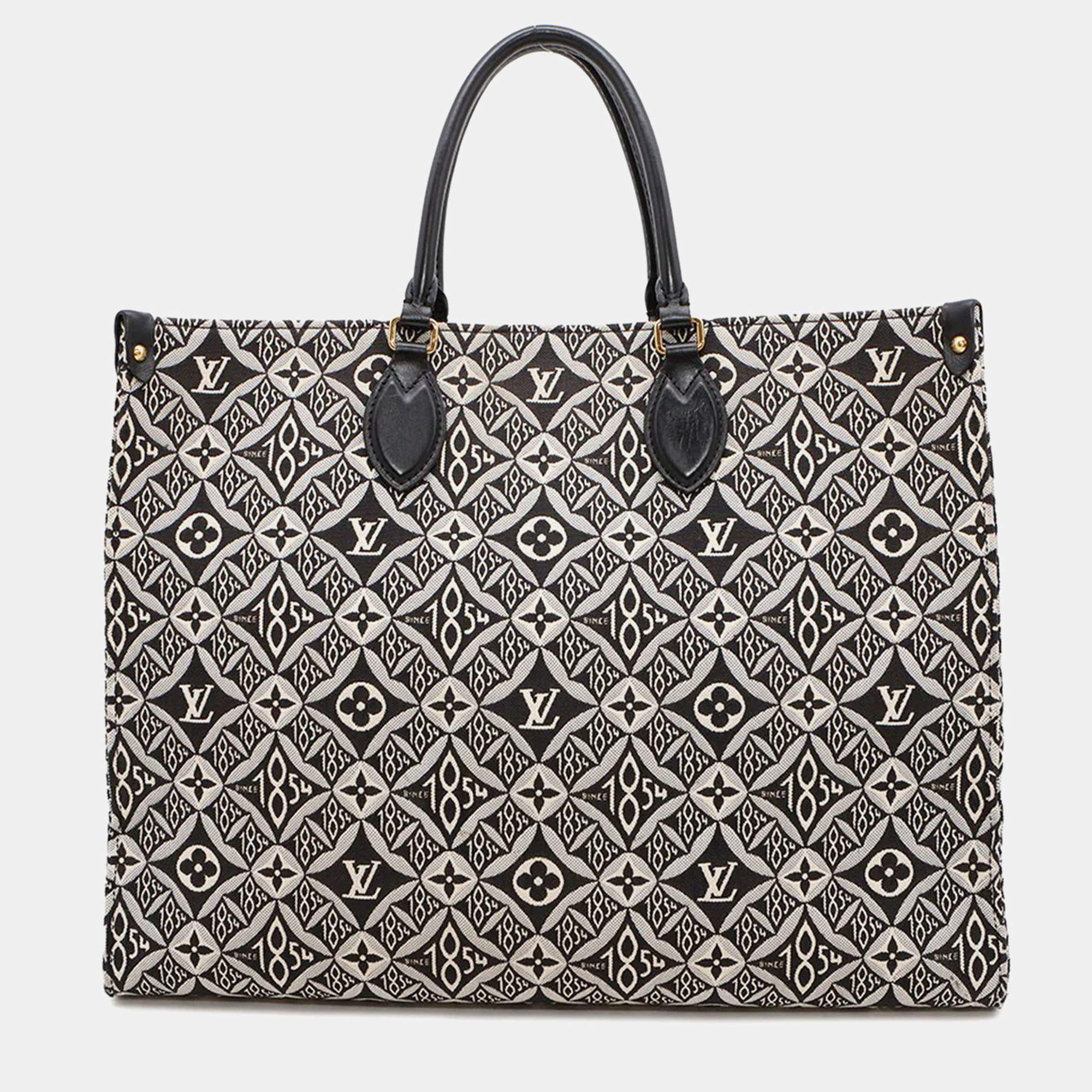 Louis Vuitton Onthego Noir Monogram / Jacquard Since1854 Size Gm