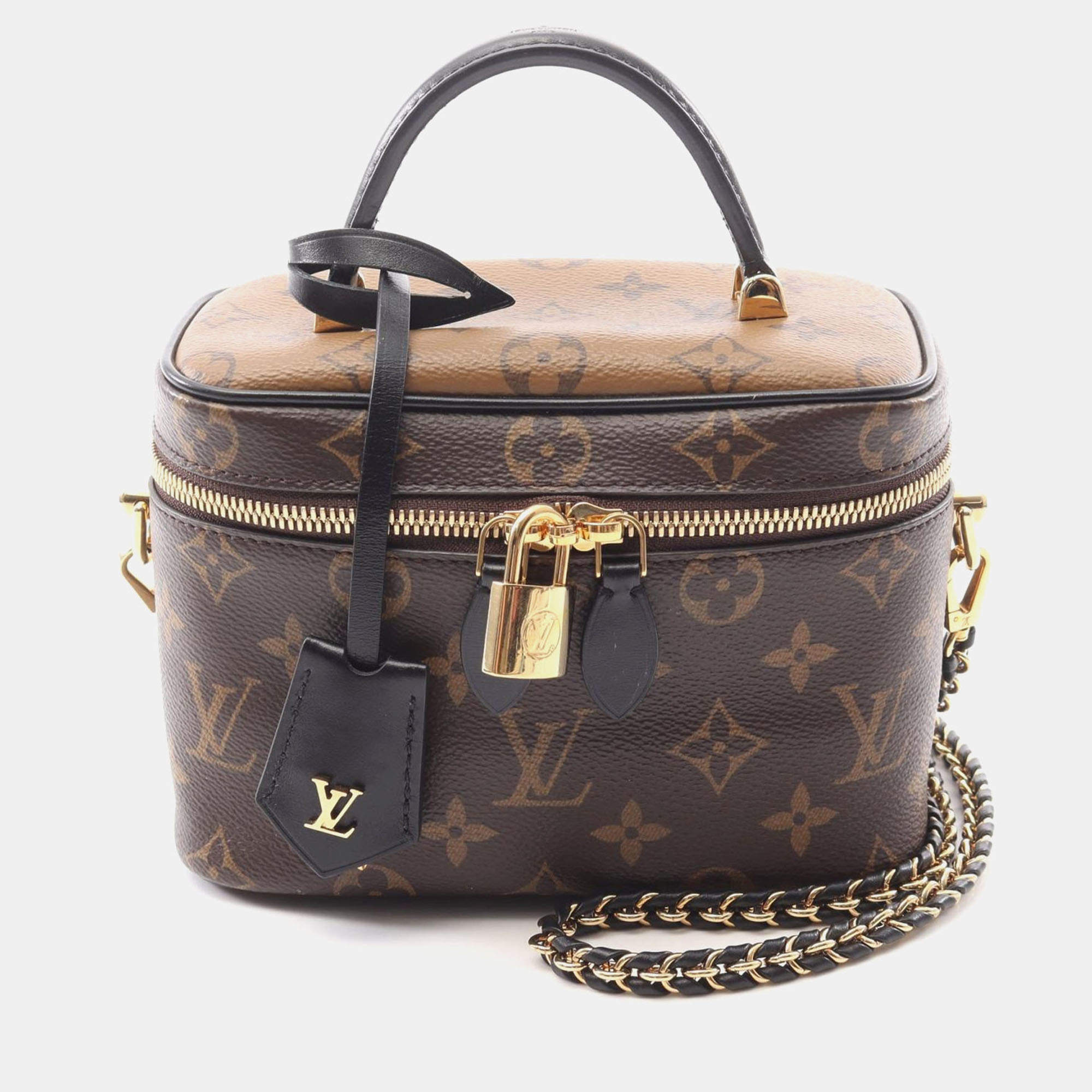 Louis Vuitton Vanity Nv Pm Shoulder Handbag  Monogram Reverse Canvas
