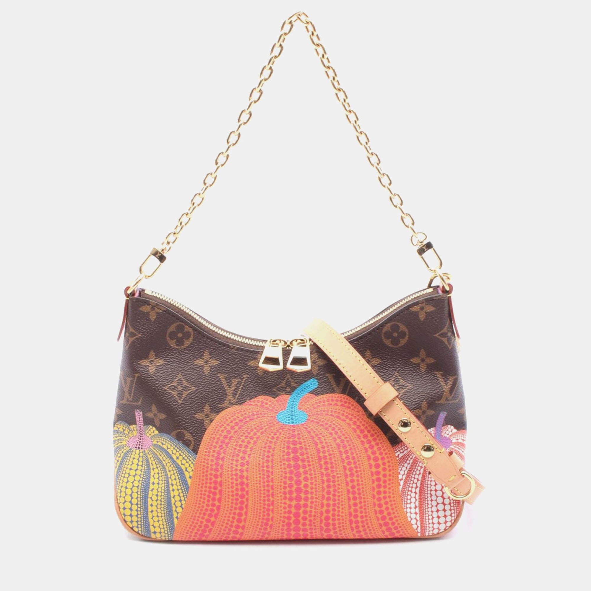Pre Owned Louis Vuitton Yayoi Kusama Monogram Pumpkin Dots Boulogne Monogram Canvas Crossbody Bag