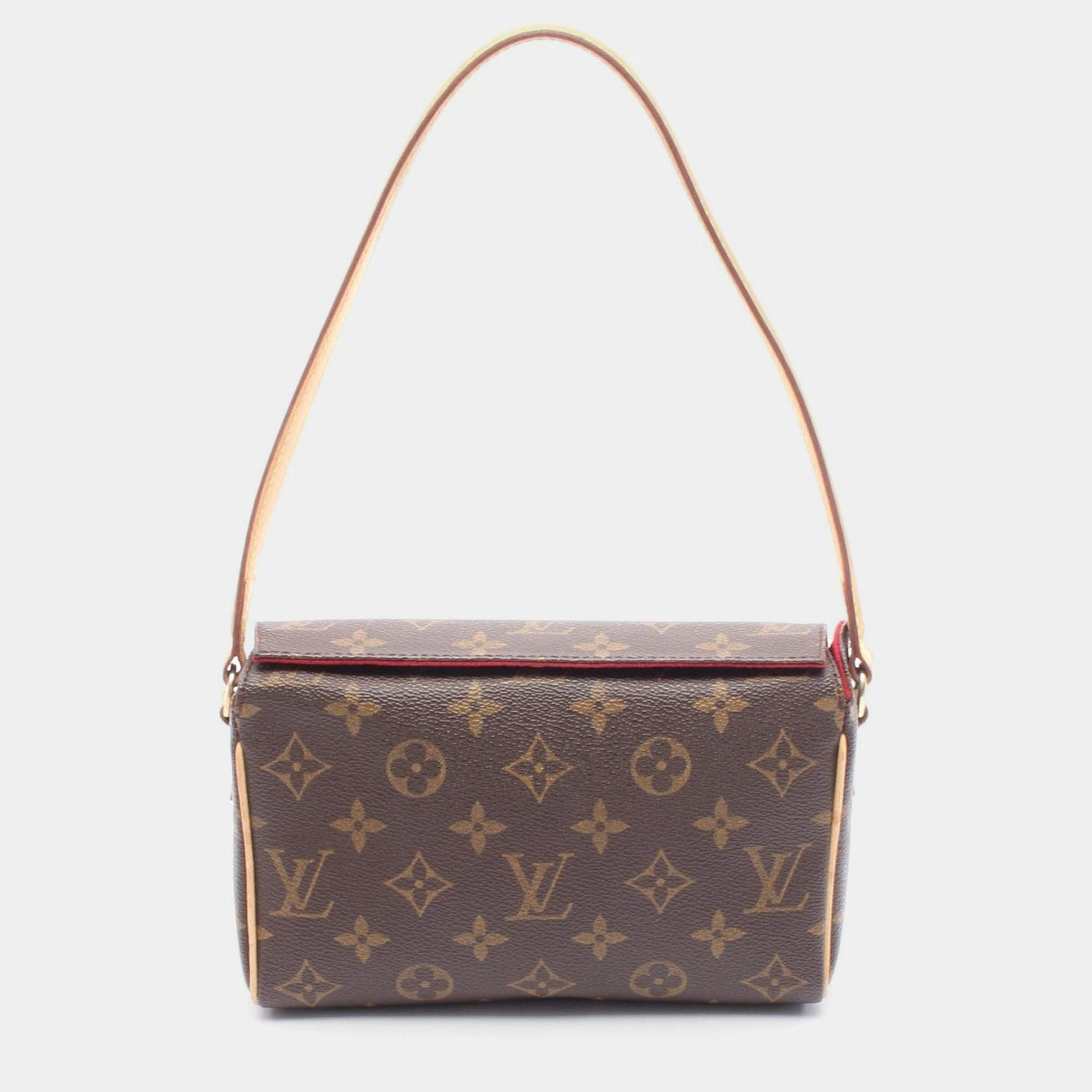 Pre Owned Louis Vuitton Recital Shoulder Handbag  Monogram Canvas Brown