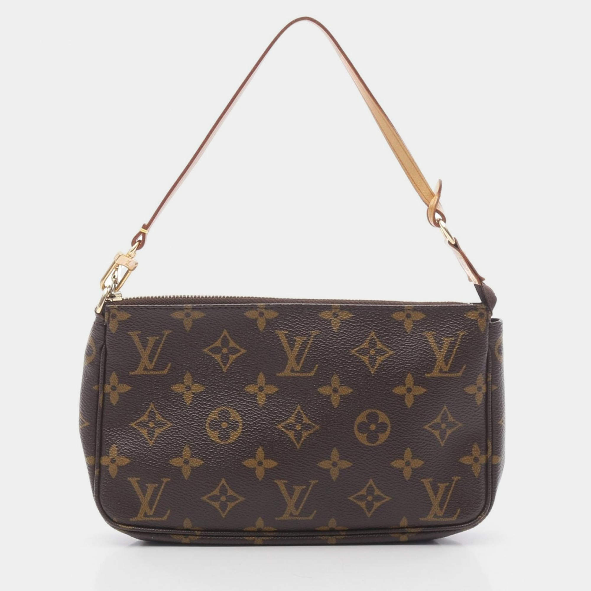 Pre Owned Louis Vuitton Pochette Accessoires Handbag  Monogram Canvas Brown