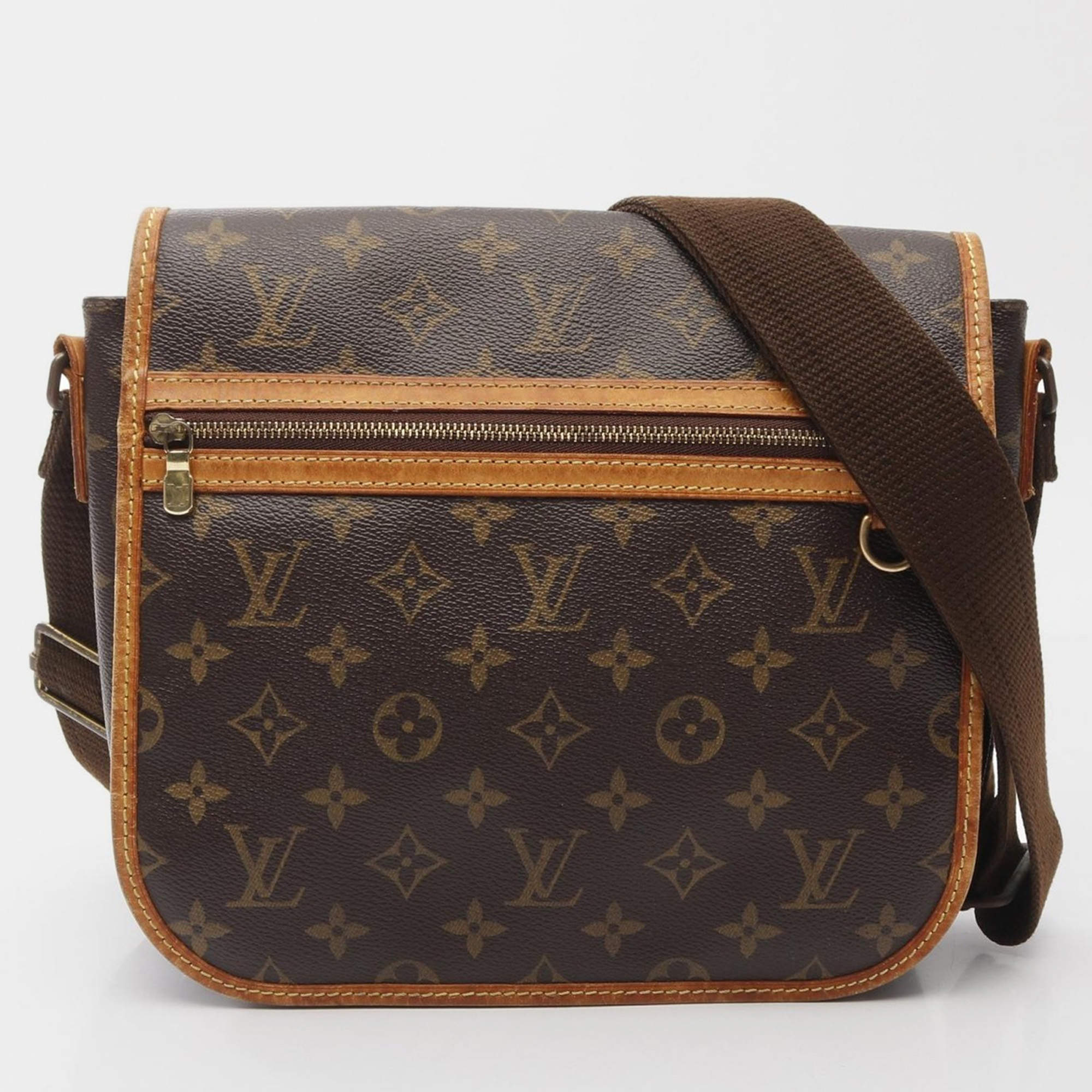 Pre Owned Louis Vuitton Bosphore PM Brown Monogram Canvas Shoulder Bag