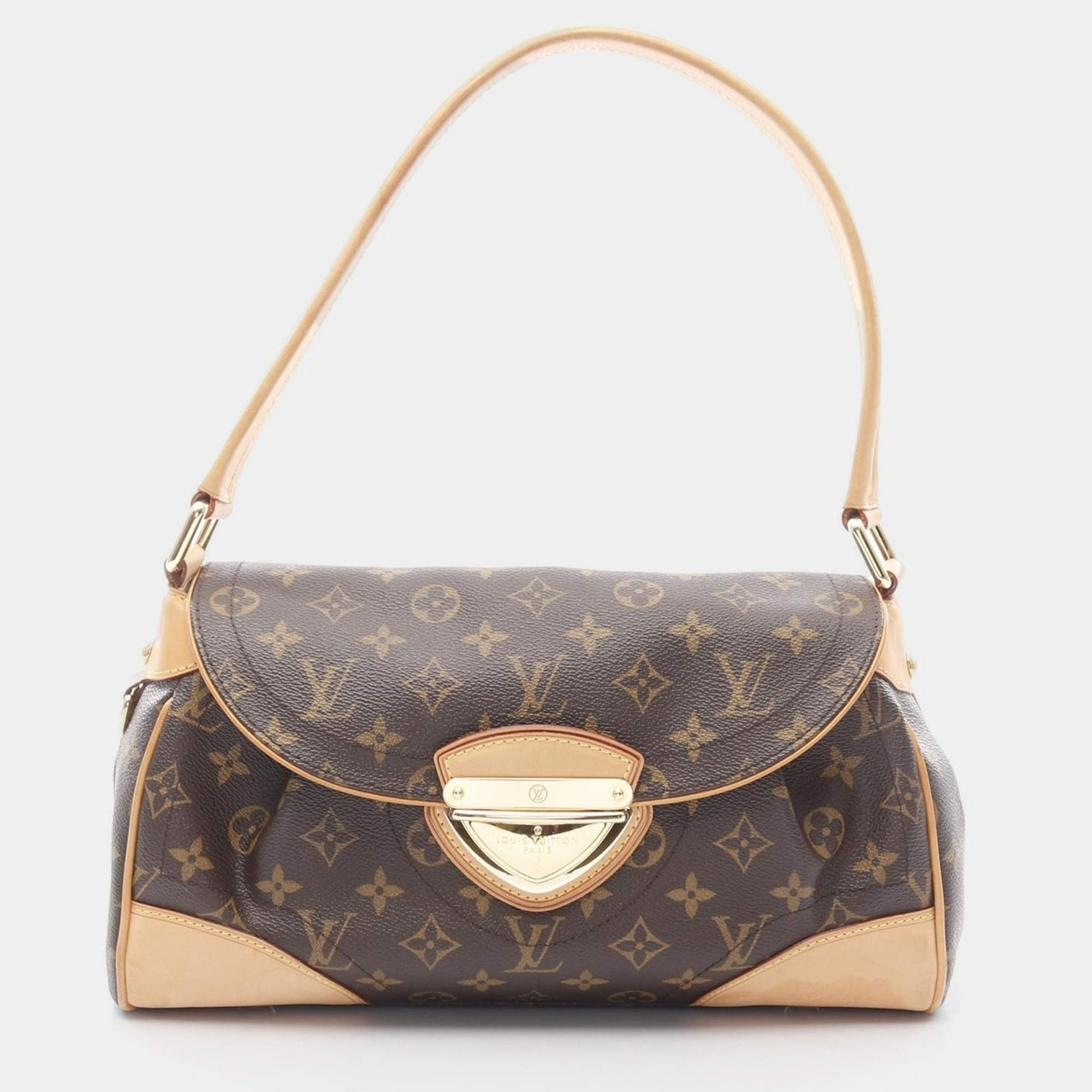 Pre Owned Louis Vuitton Beverly MM Brown Monogram Canvas Shoulder Bag