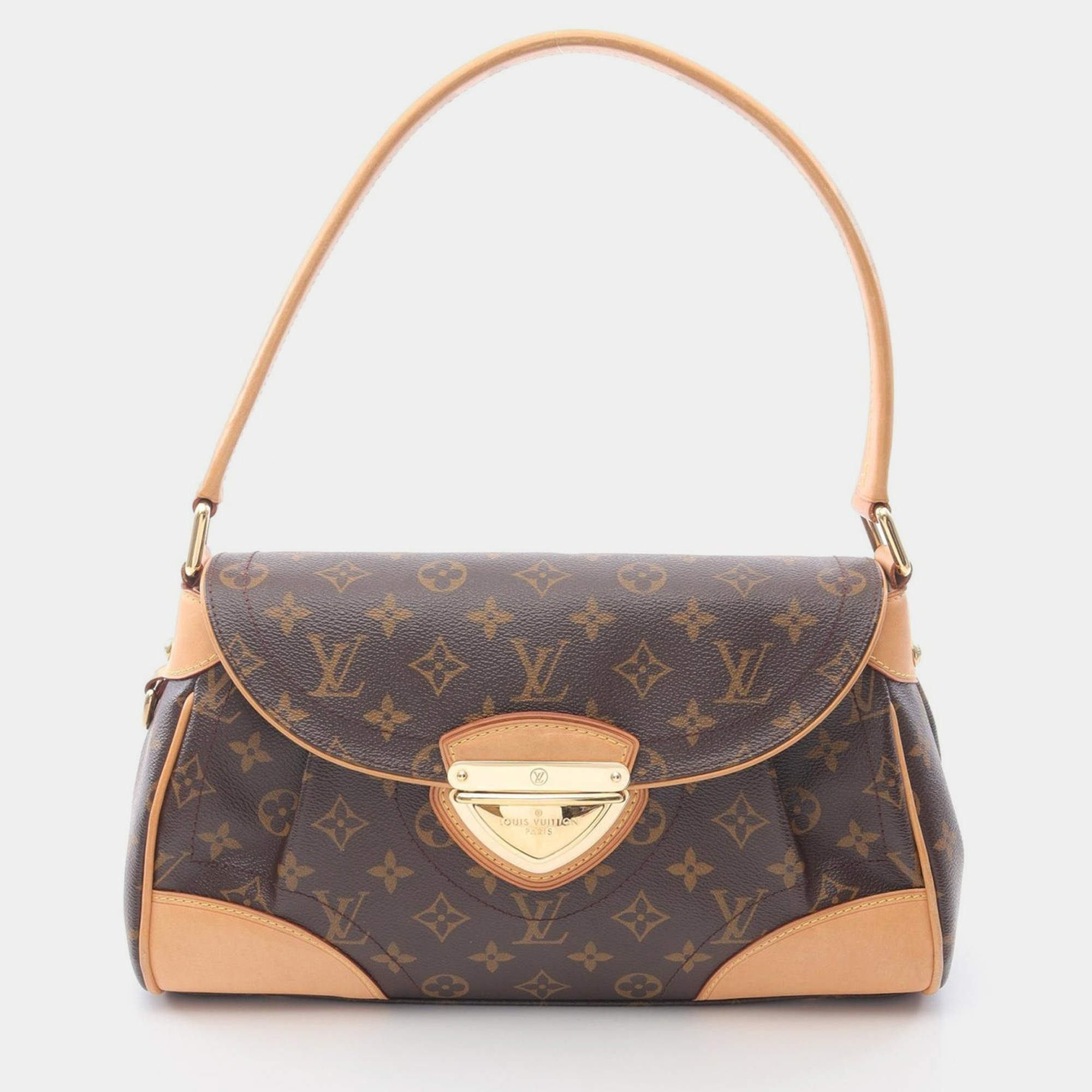 Pre Owned Louis Vuitton Beverly MM Brown Monogram Canvas Shoulder Bag