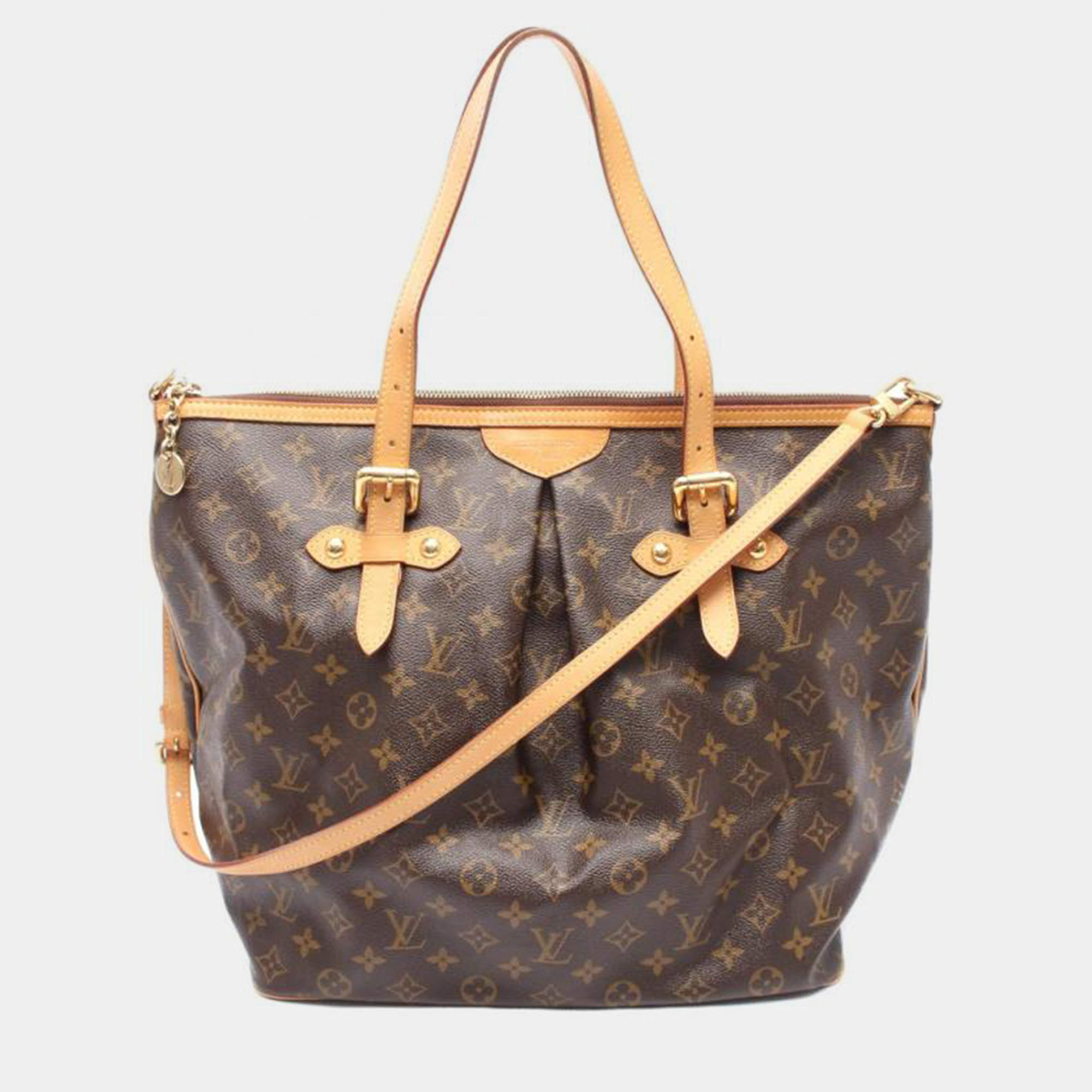 Pre Owned Louis Vuitton Palermo GM Brown Monogram Canvas Shoulder Bag