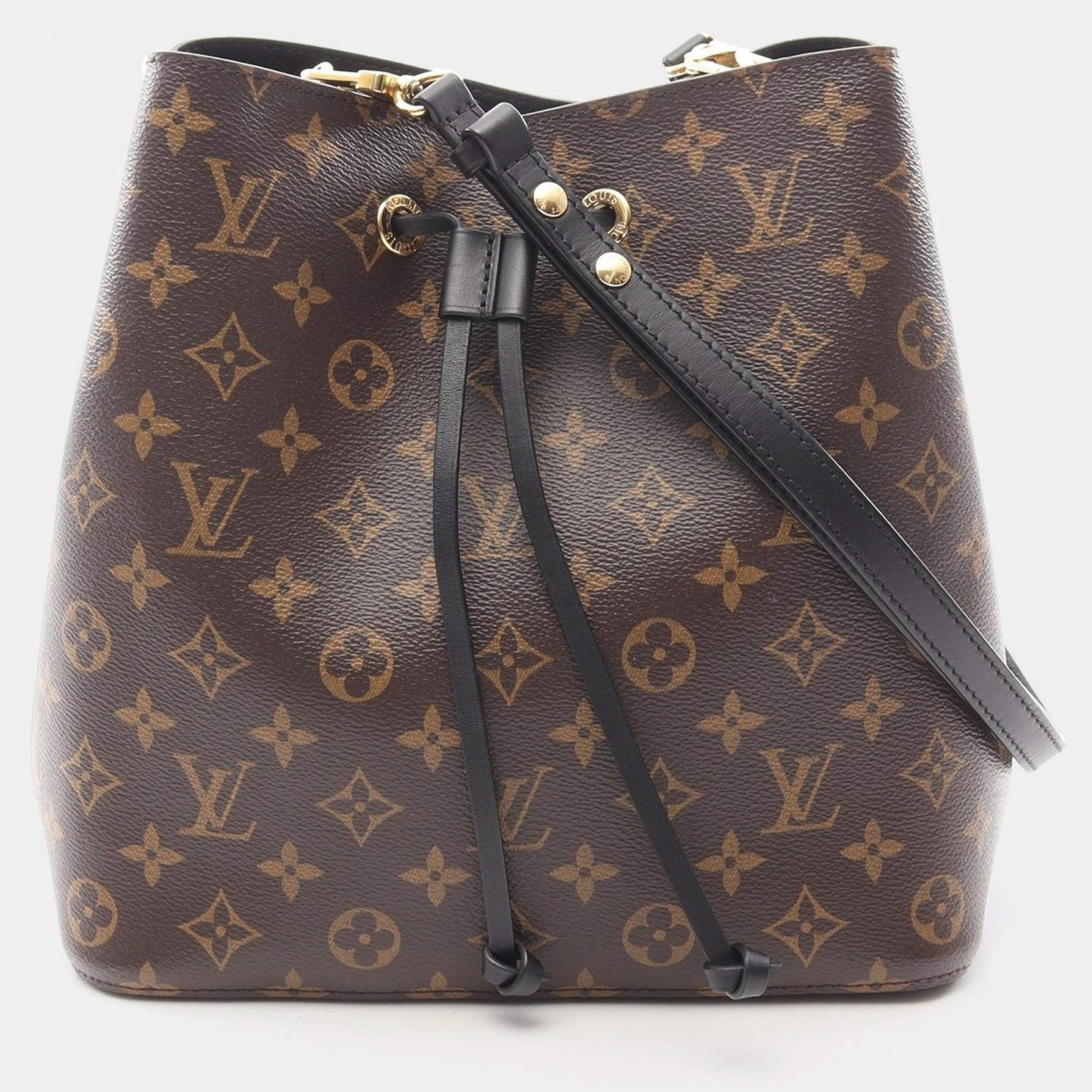 Louis Vuitton Neonoe Shoulder Drawstring Crossbody Bag  Monogram Noir