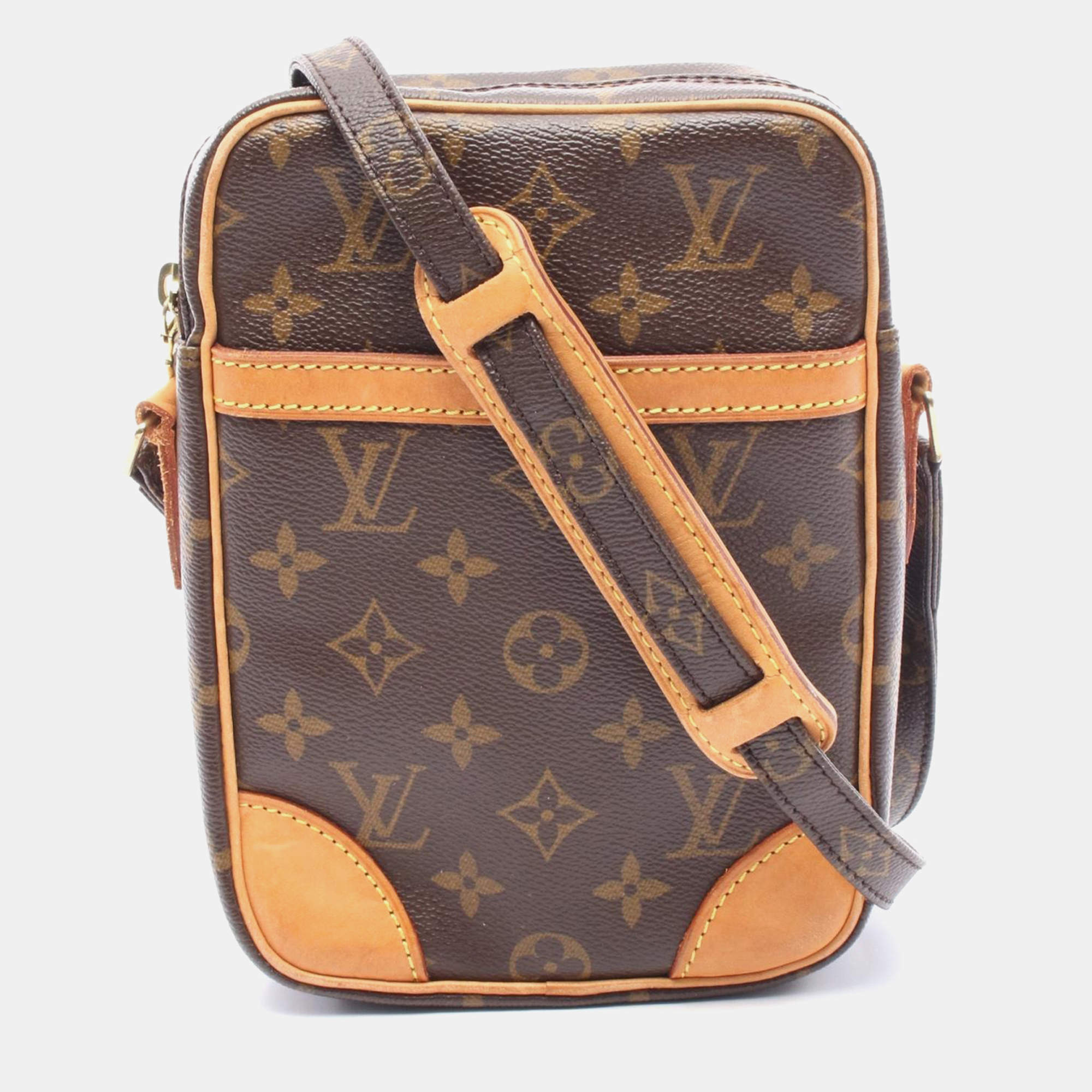 Pre Owned Louis Vuitton Danube Brown Monogram Canvas Shoulder Bag