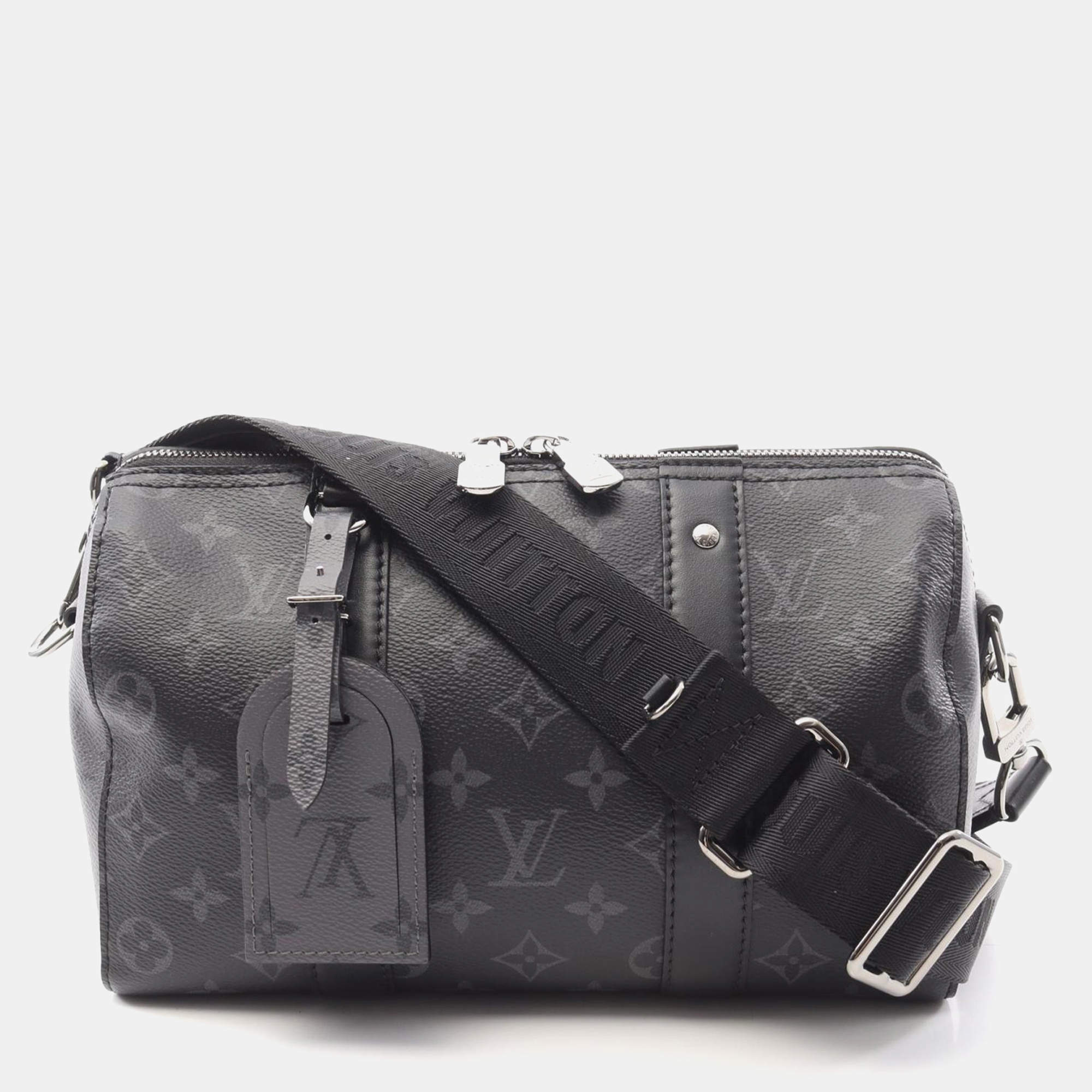 Louis Vuitton City Keepall Shoulder Bag  Monogram Eclipse Black