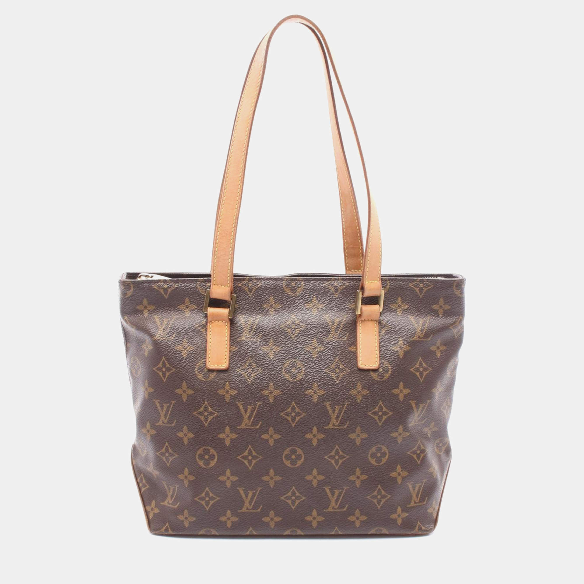 Pre Owned Louis Vuitton Cabas Piano Brown Monogram Canvas Shoulder Bag