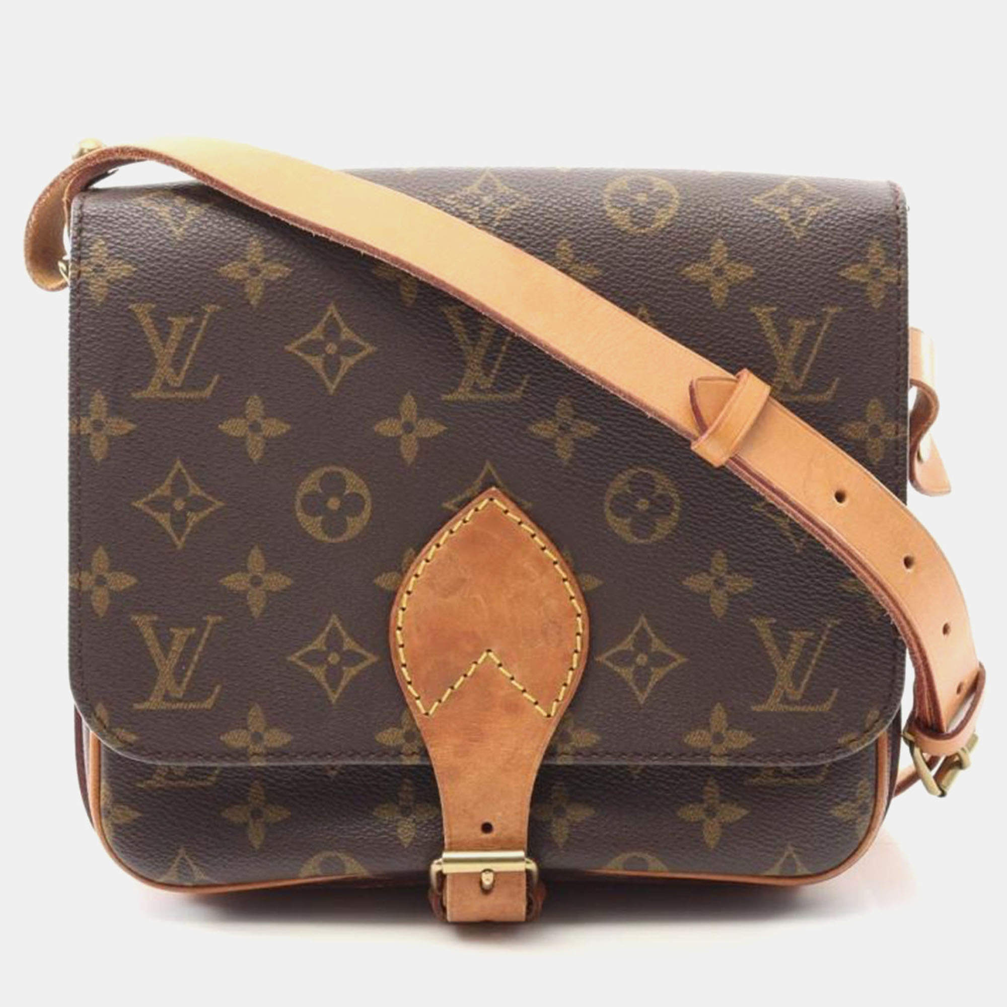 Pre Owned Louis Vuitton Cartouchiere MM Monogram Canvas Shoulder Bag