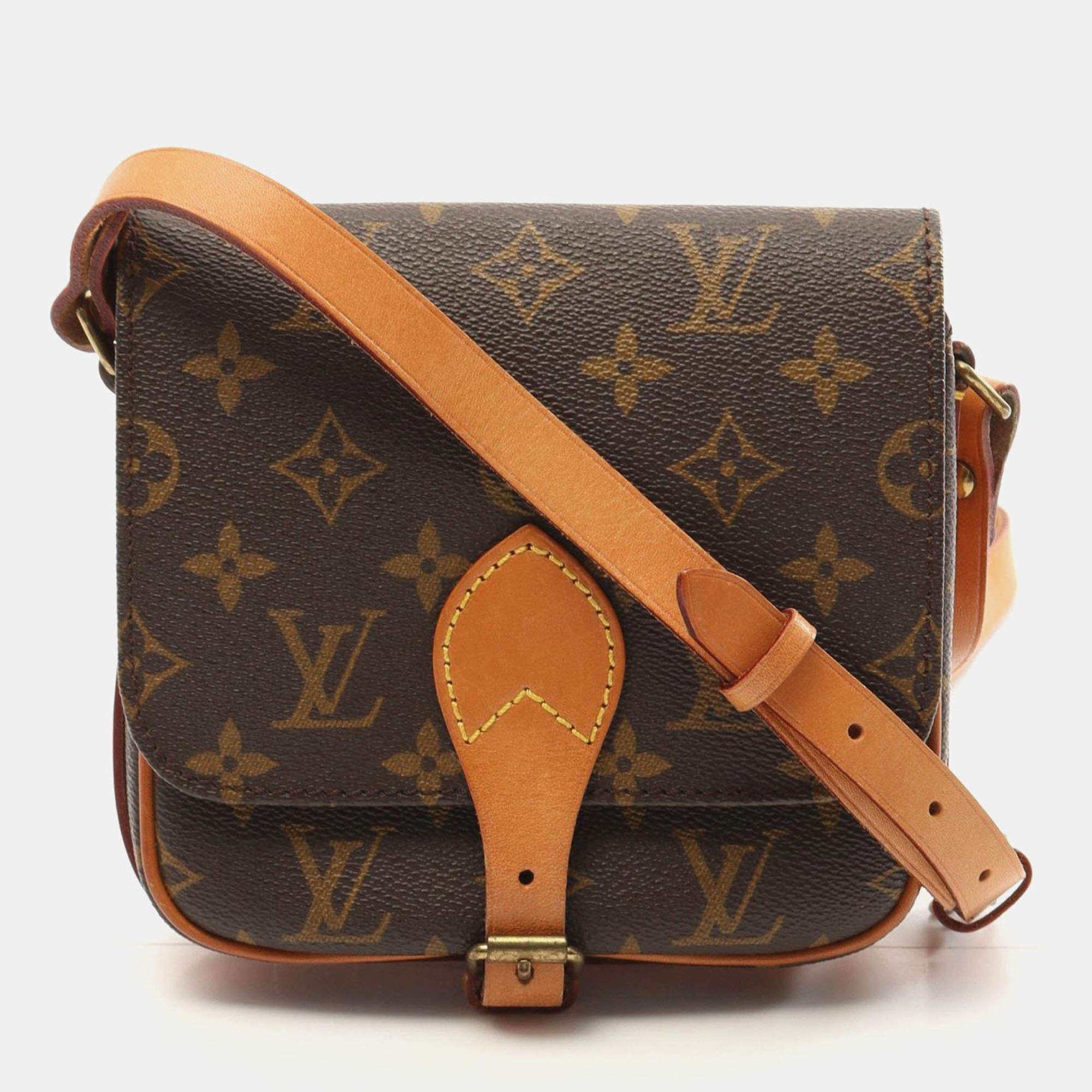 Pre Owned Louis Vuitton Cartouchiere PM Monogram Canvas Shoulder Bag