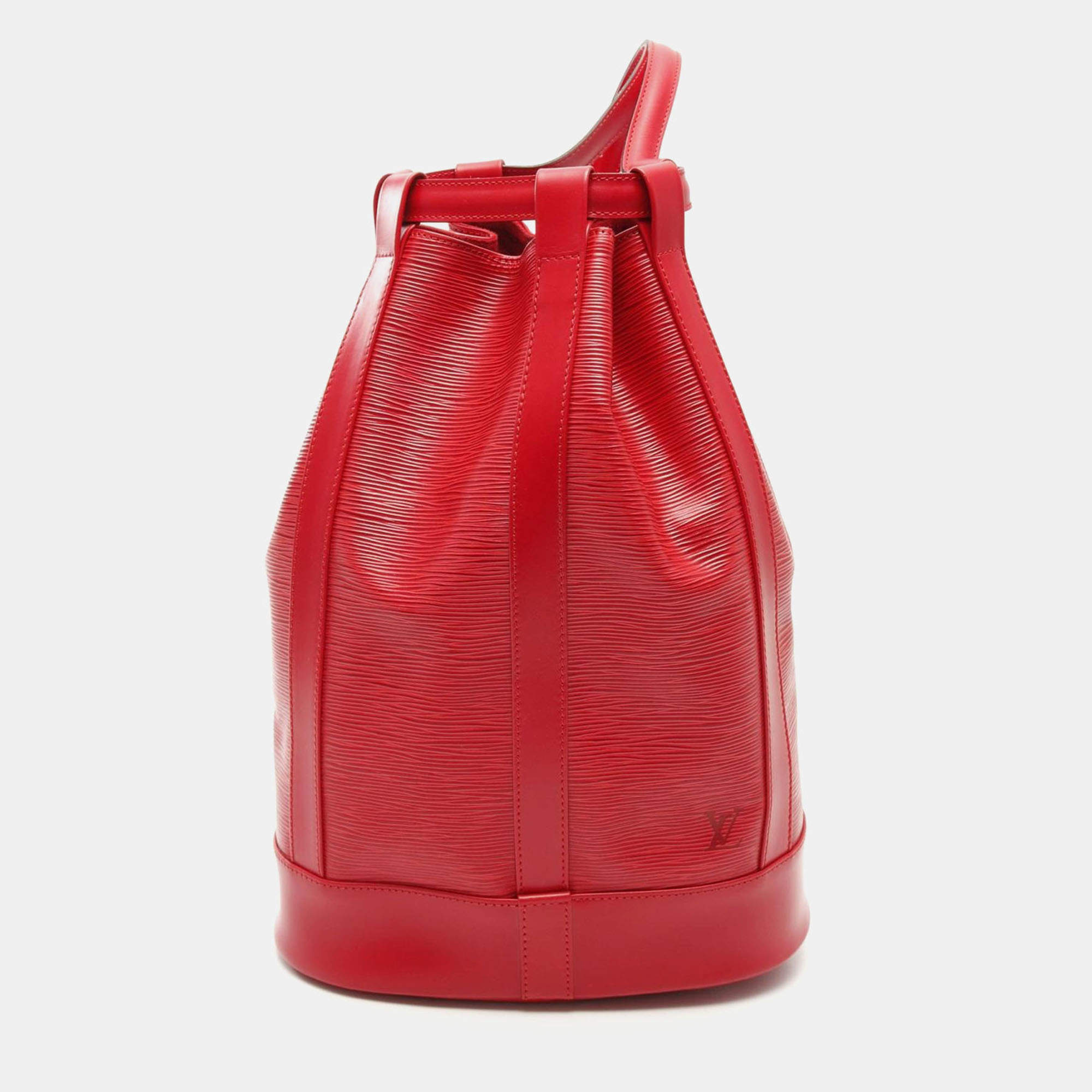Pre Owned Louis Vuitton Randonnee PM Castilian Red Epi Leather Shoulder Bag