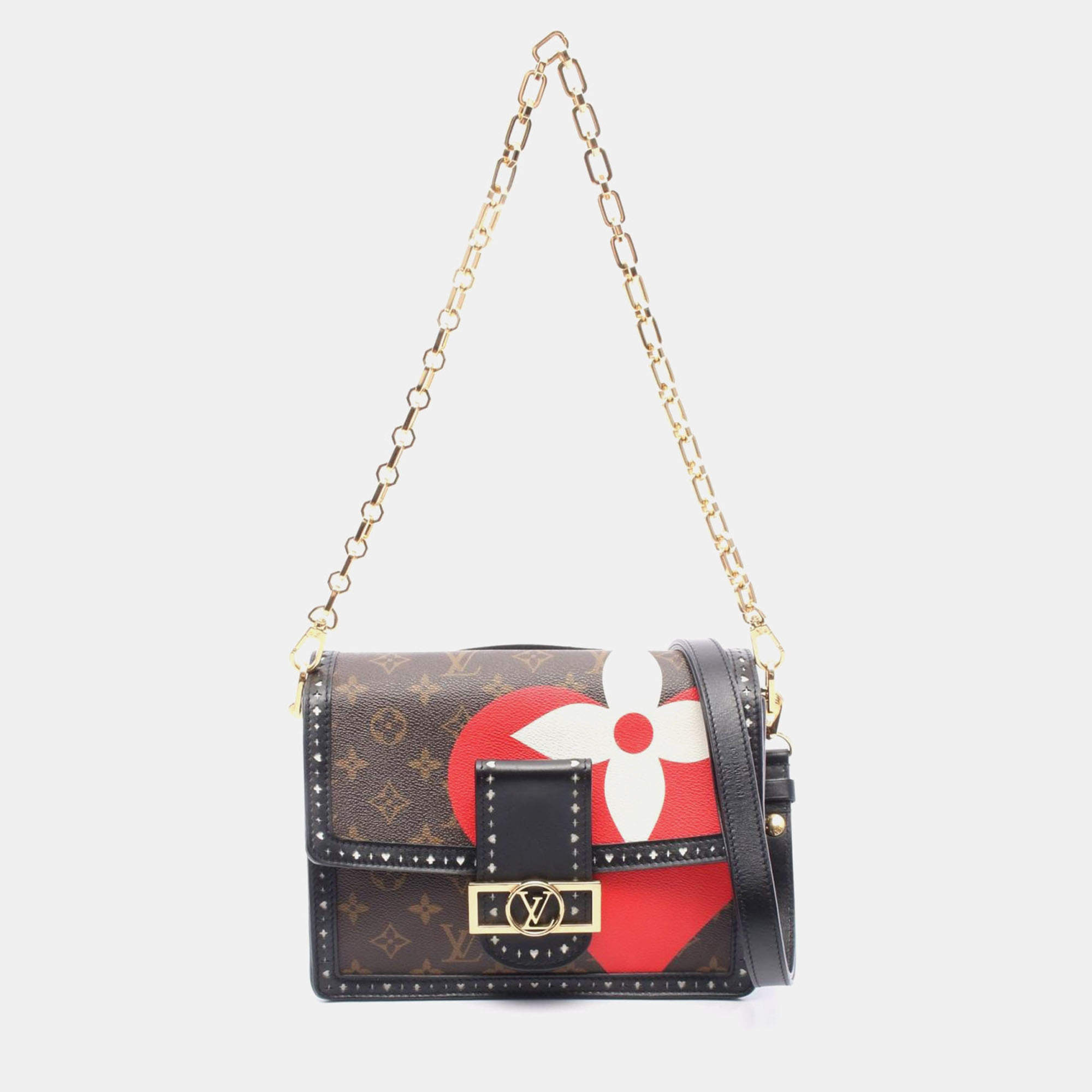 Louis Vuitton Dauphine MM Game On Monogram Canvas Chain Shoulder Bag