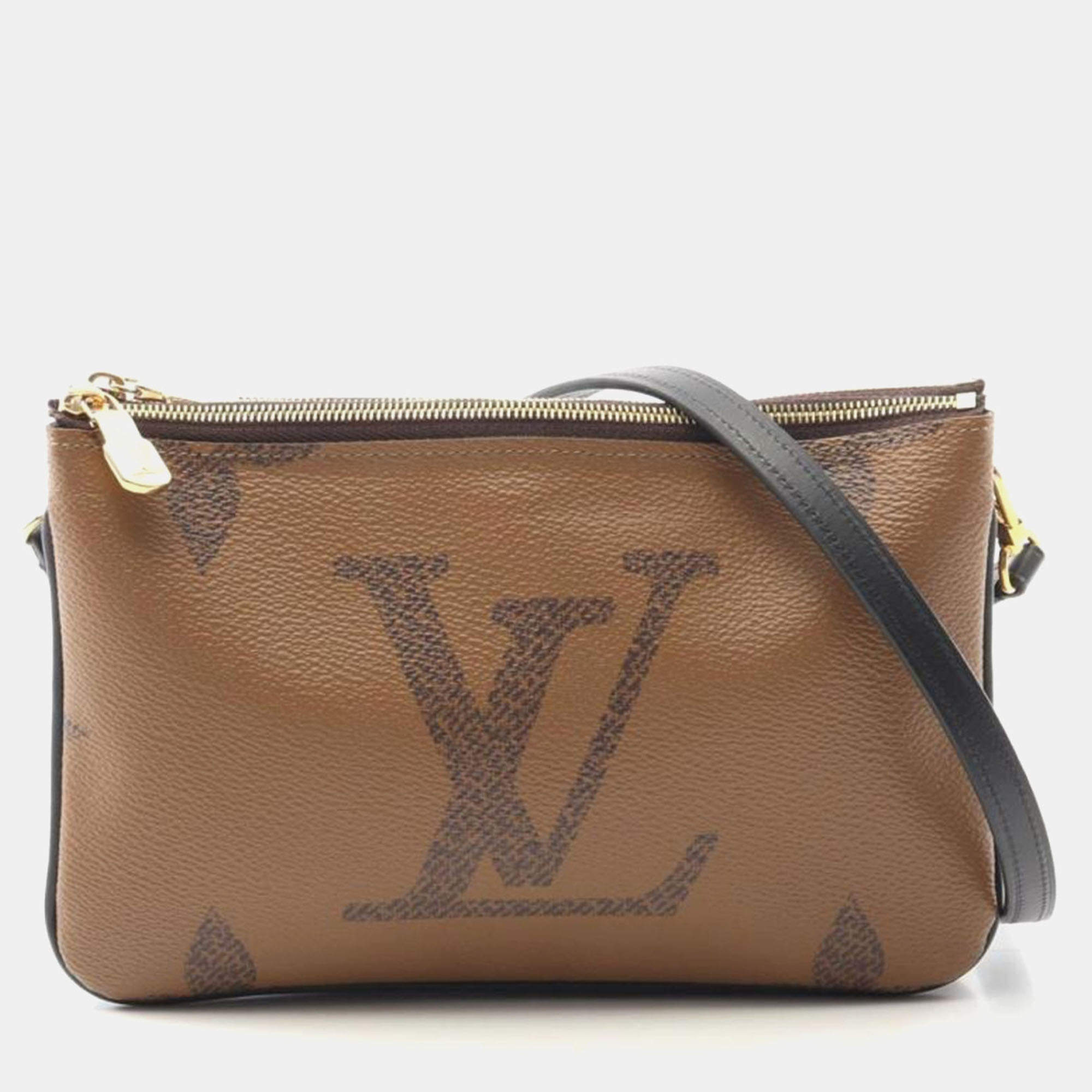 Louis Vuitton Pochette Double Zip Monogram Giant Reverse Bag
