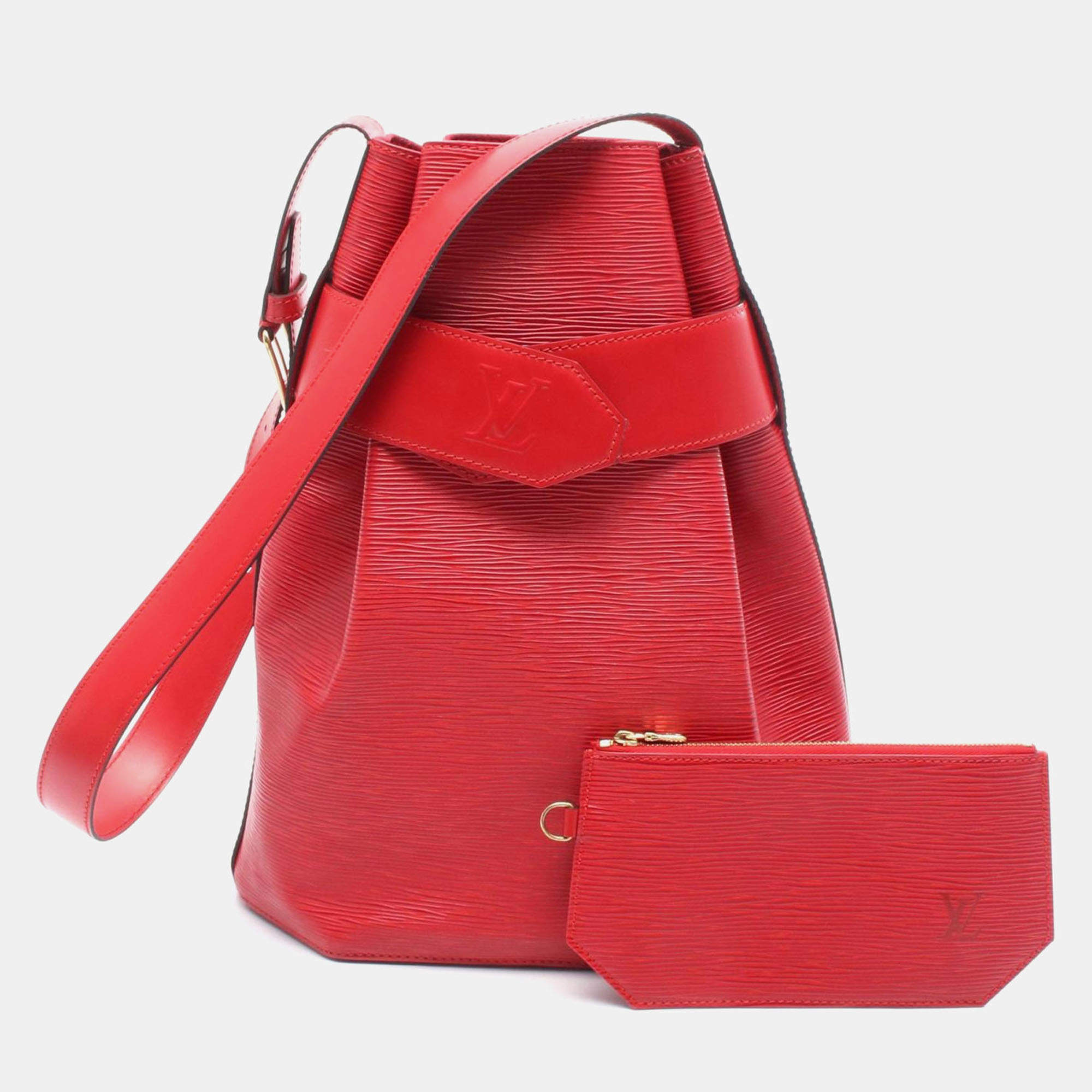 Pre Owned Louis Vuitton Sac De Paul PM Castilian Red Epi Leather Shoulder Bag