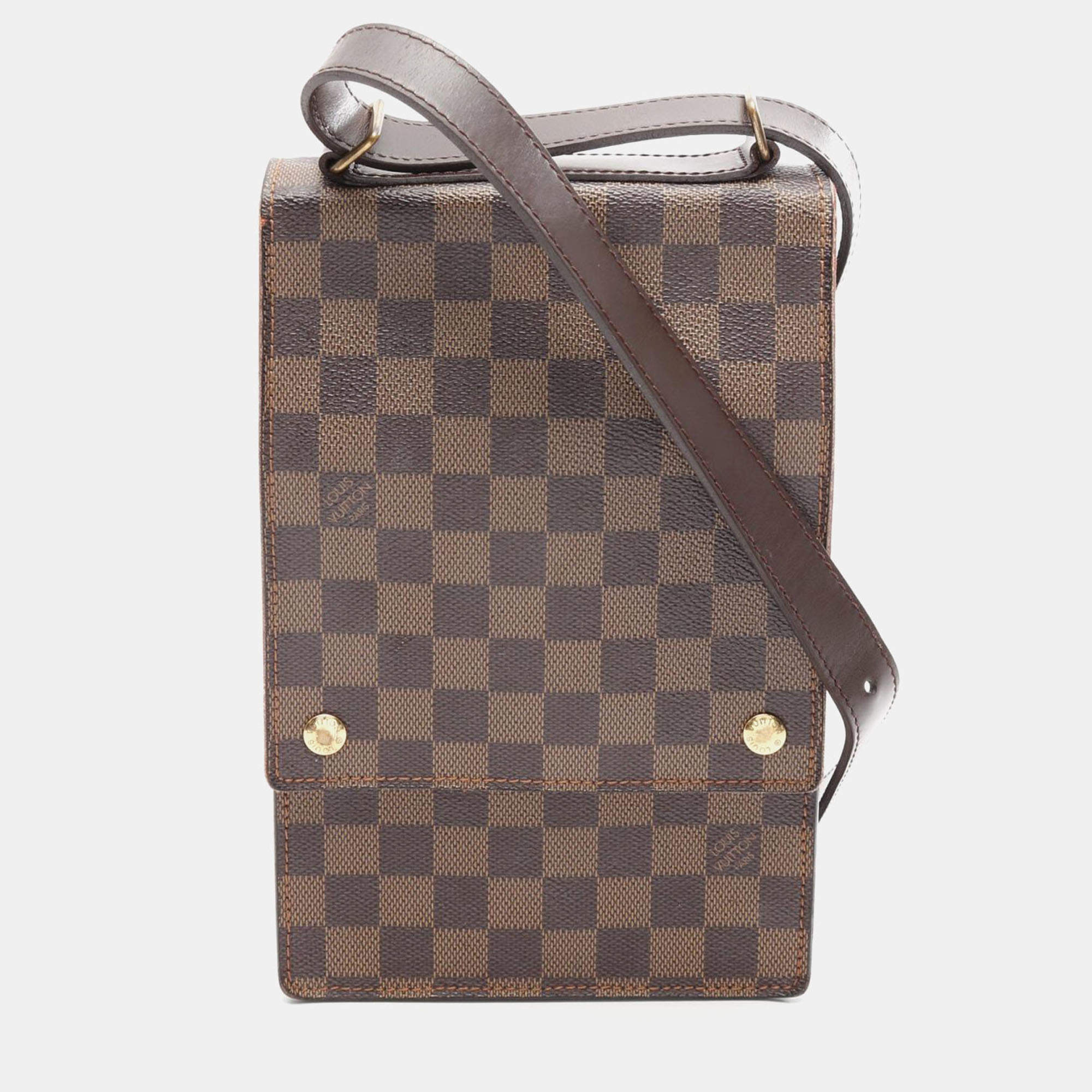 Pre Owned Louis Vuitton Portobello Damier Ebene Shoulder Bag
