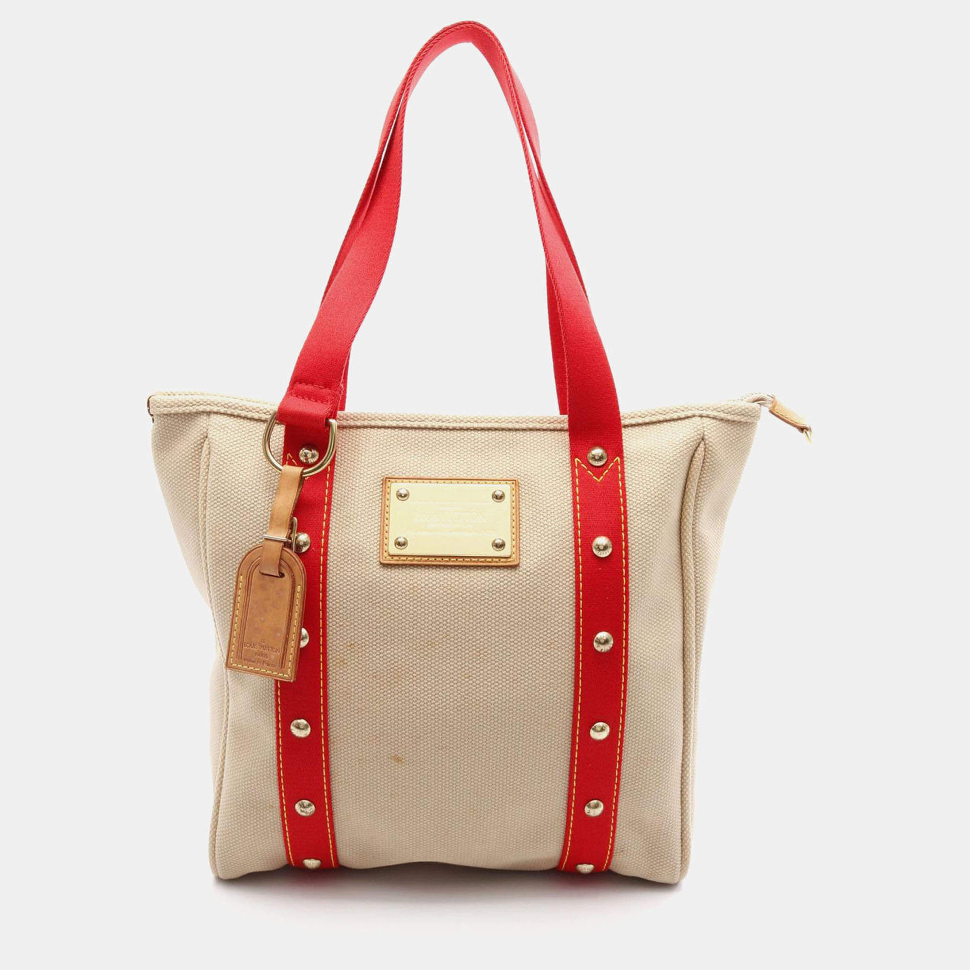 Pre Owned Louis Vuitton Hippo MM Antigua Canvas Shoulder Bag