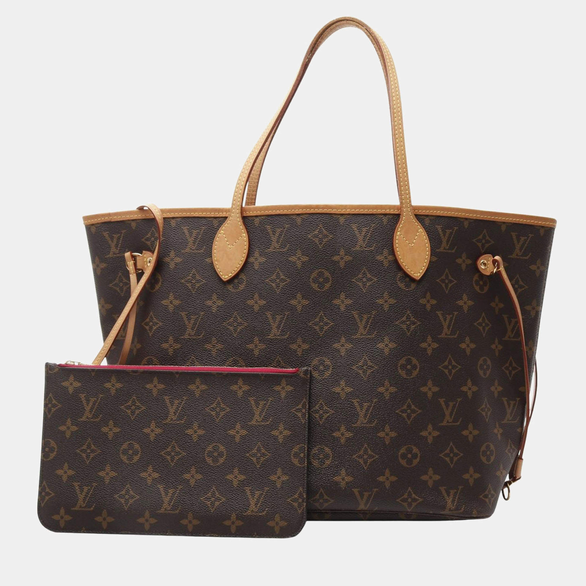 Pre Owned Louis Vuitton Neverfull MM Brown Monogram Canvas Tote Bag
