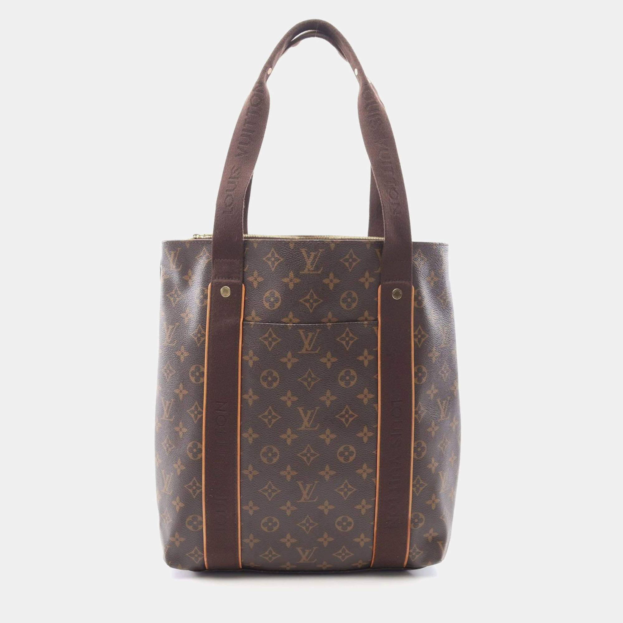 Pre Owned Louis Vuitton Cabas Beaubourg Brown Monogram Canvas Tote Bag