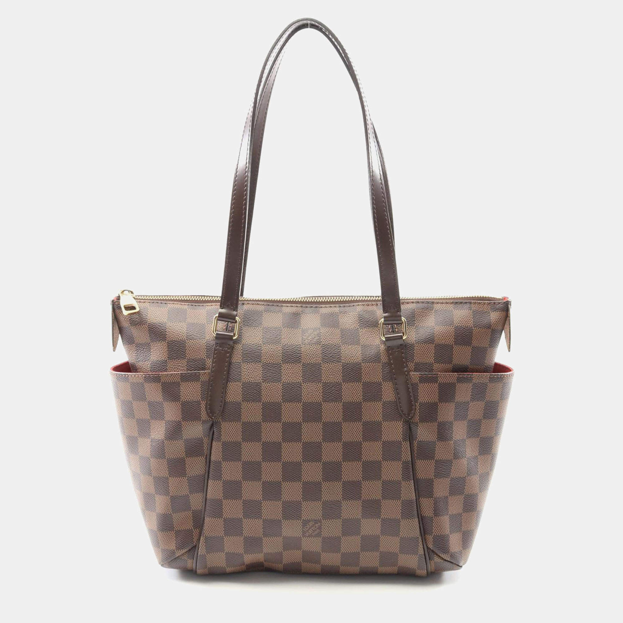 Pre Owned Louis Vuitton Totally PM Damier Ebene Shoulder Tote Bag