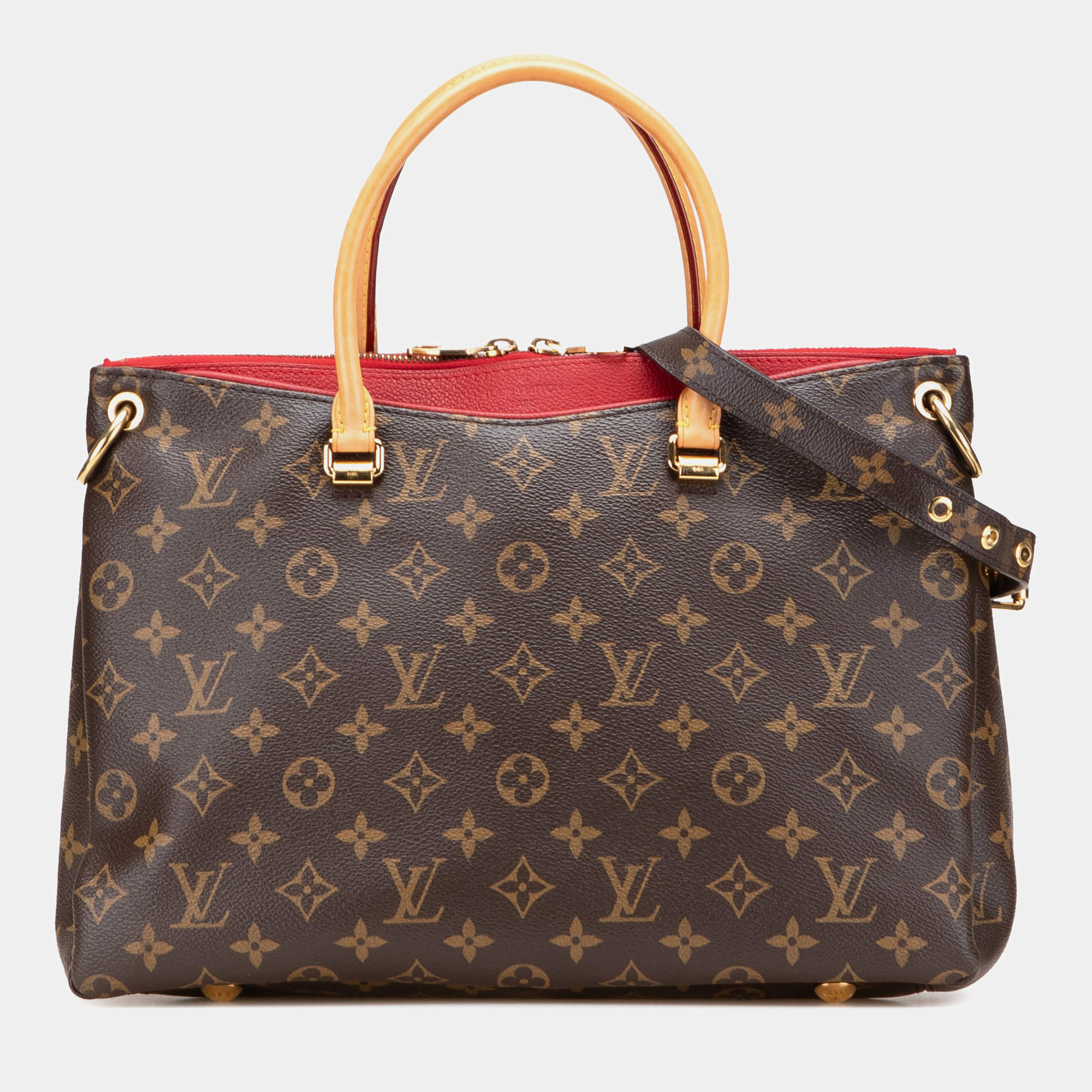 Pre Owned Louis Vuitton Brown Monogram Pallas MM