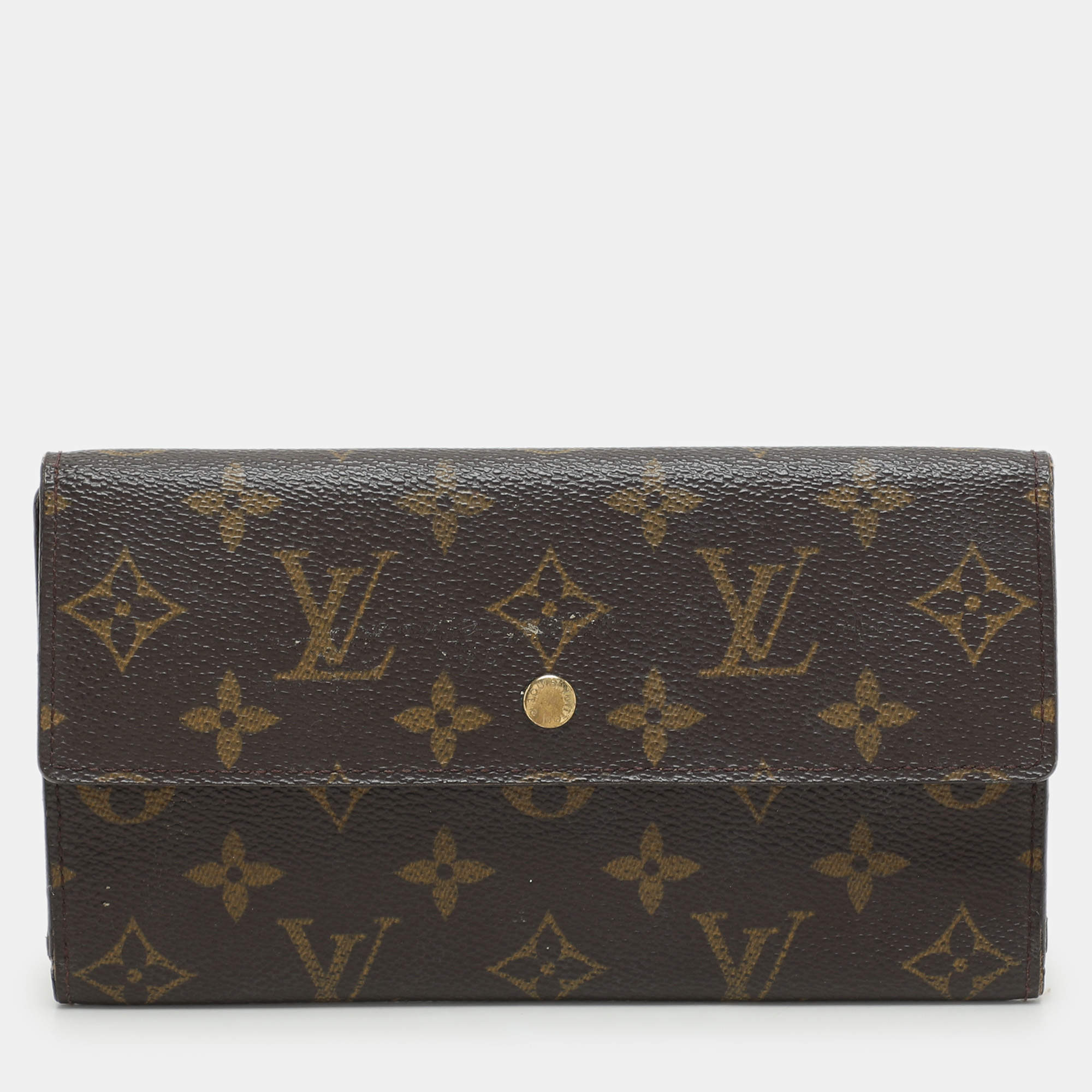 Pre Owned Louis Vuitton Monogram Canvas Porte-Tresor International Wallet