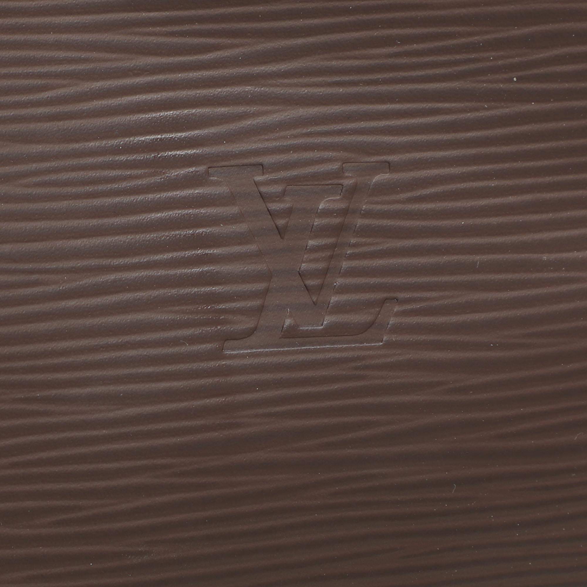 Pre Owned Louis Vuitton Moka Epi Leather Sirius 45 Soft Suitcase