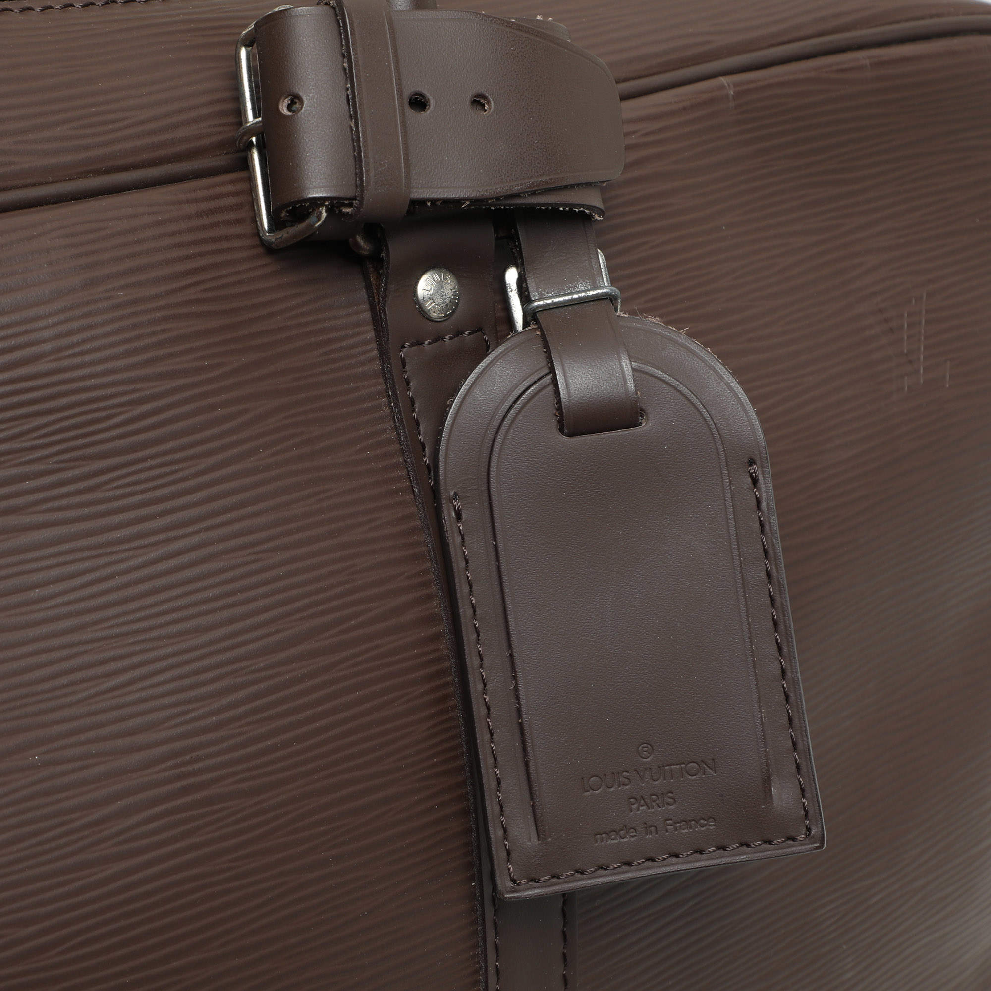 Pre Owned Louis Vuitton Moka Epi Leather Sirius 45 Soft Suitcase