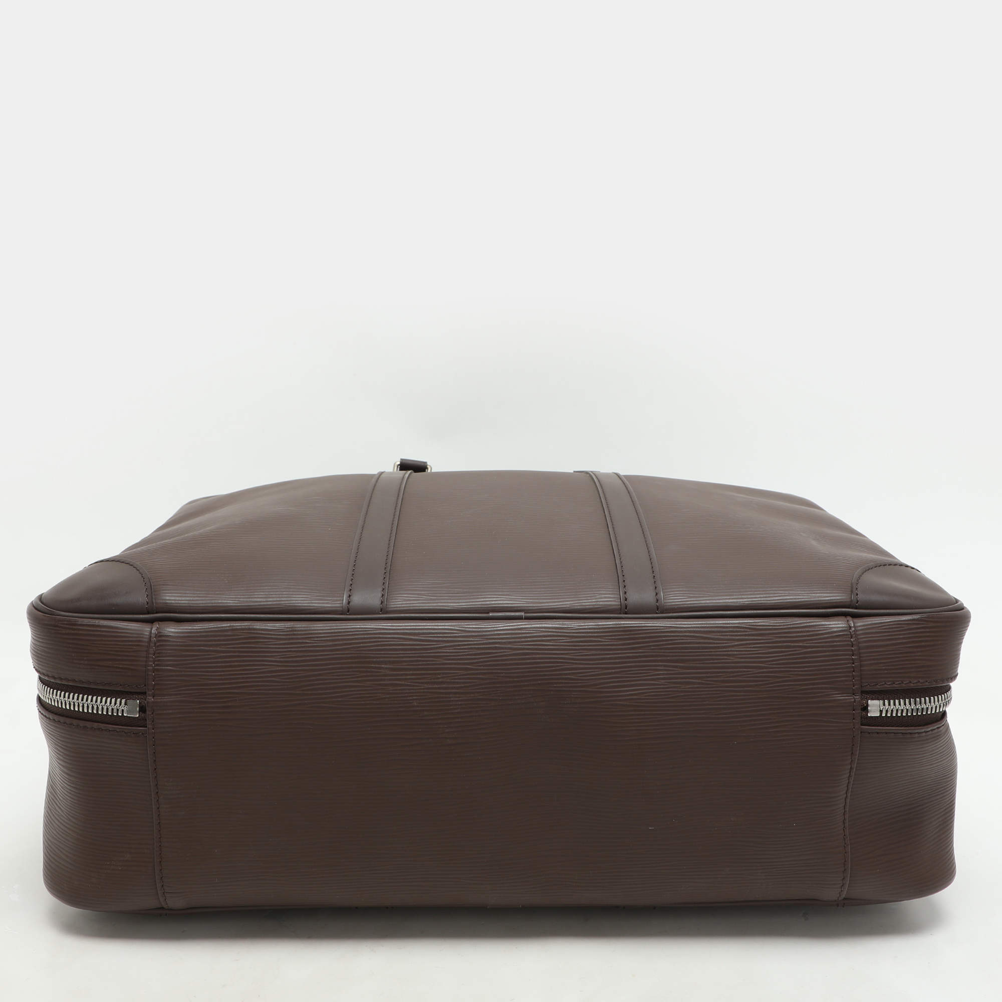 Pre Owned Louis Vuitton Moka Epi Leather Sirius 45 Soft Suitcase