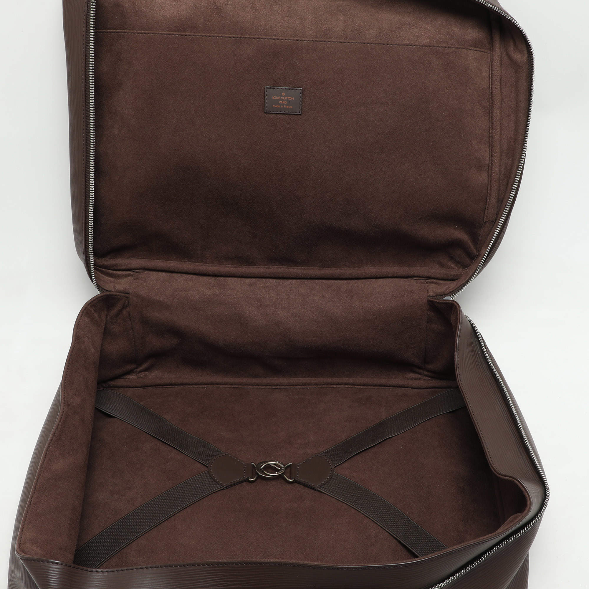 Pre Owned Louis Vuitton Moka Epi Leather Sirius 45 Soft Suitcase