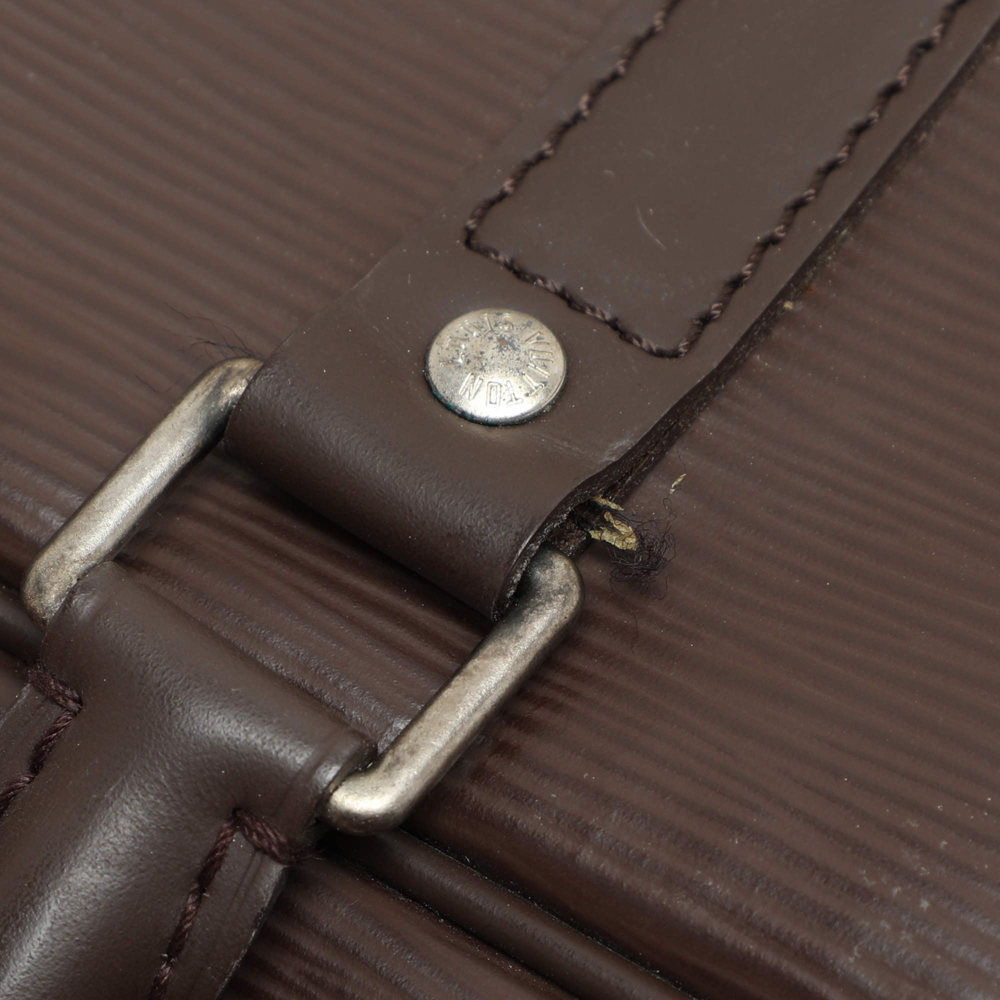 Pre Owned Louis Vuitton Moka Epi Leather Sirius 45 Soft Suitcase