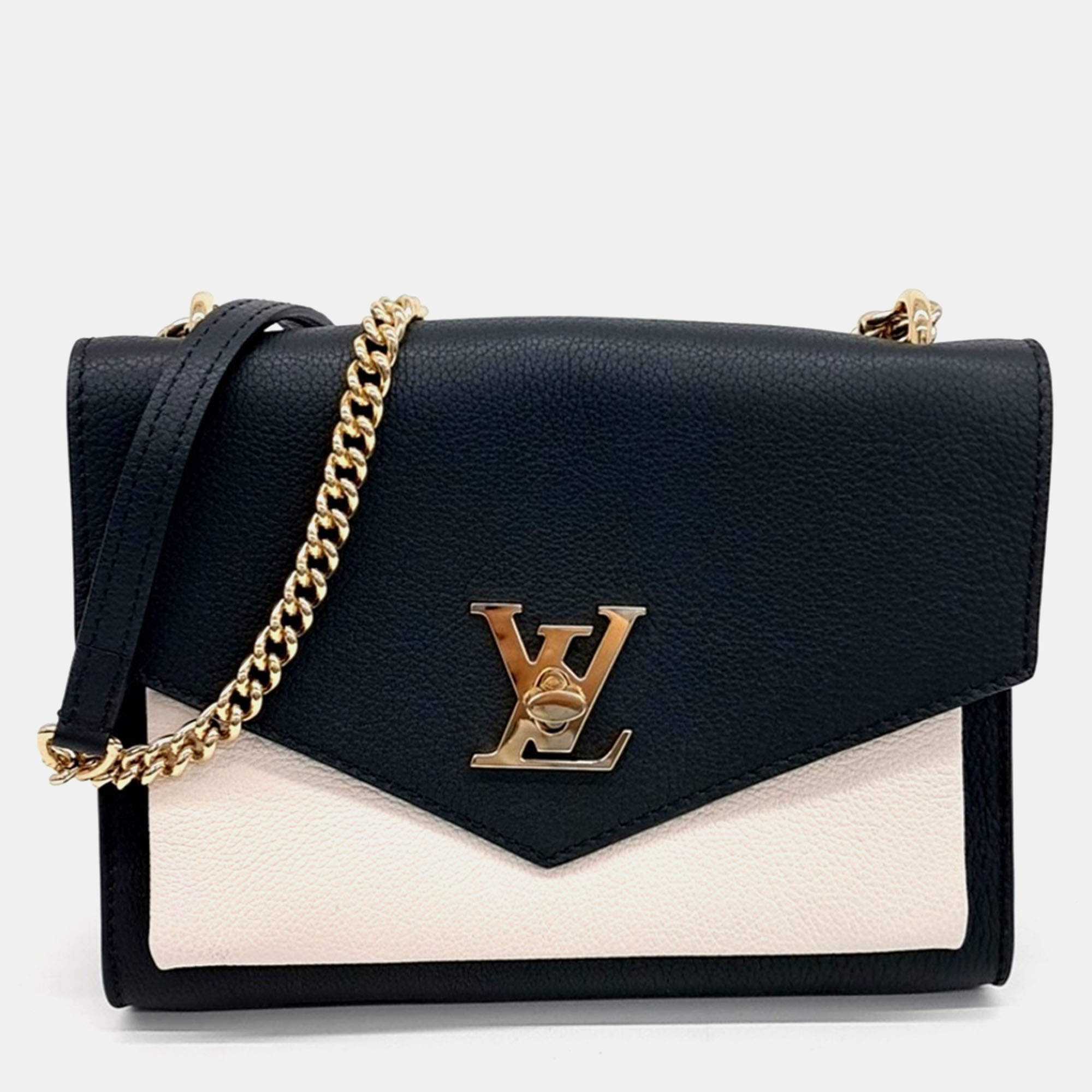 مملوكة مسبقًا Louis Vuitton Beige Black Leather My Lock Me BB