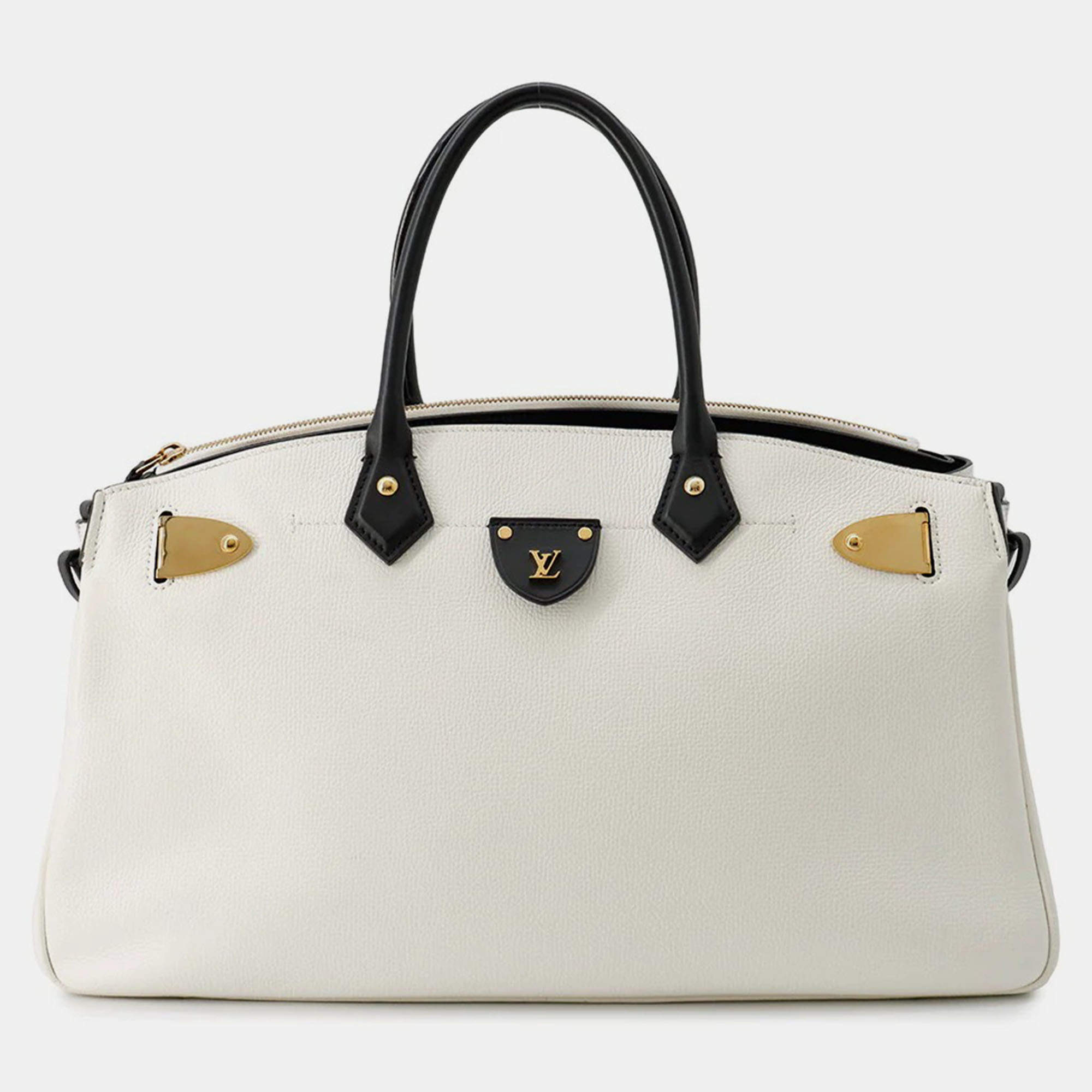 Pre Owned Louis Vuitton All Set White/Blackm57203 Leather Size Mm