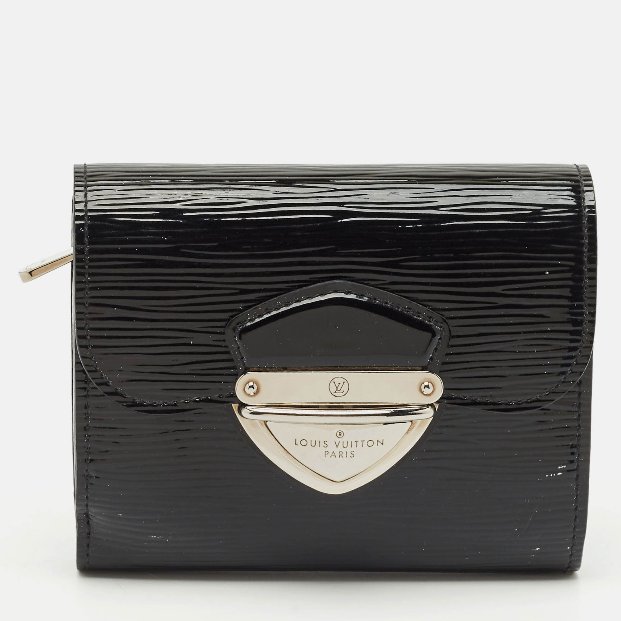 Pre Owned Louis Vuitton Black Electric Epi Leather Joey Wallet