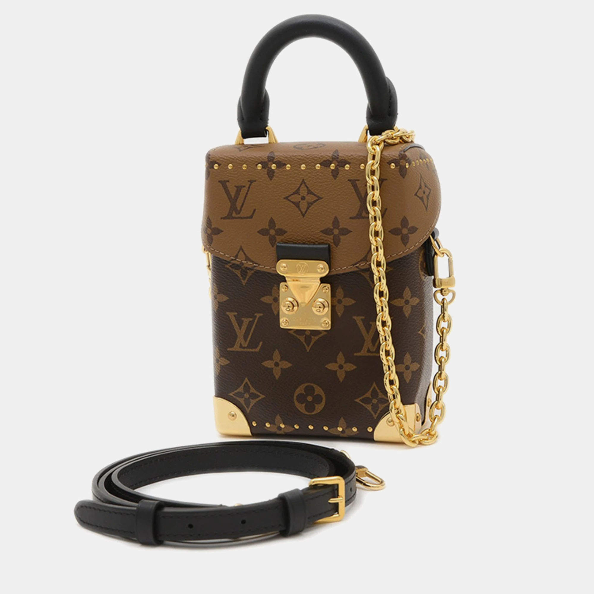 Pre Owned Louis Vuitton Camera Box Monogram Reverse Canvas Shoulder Bag