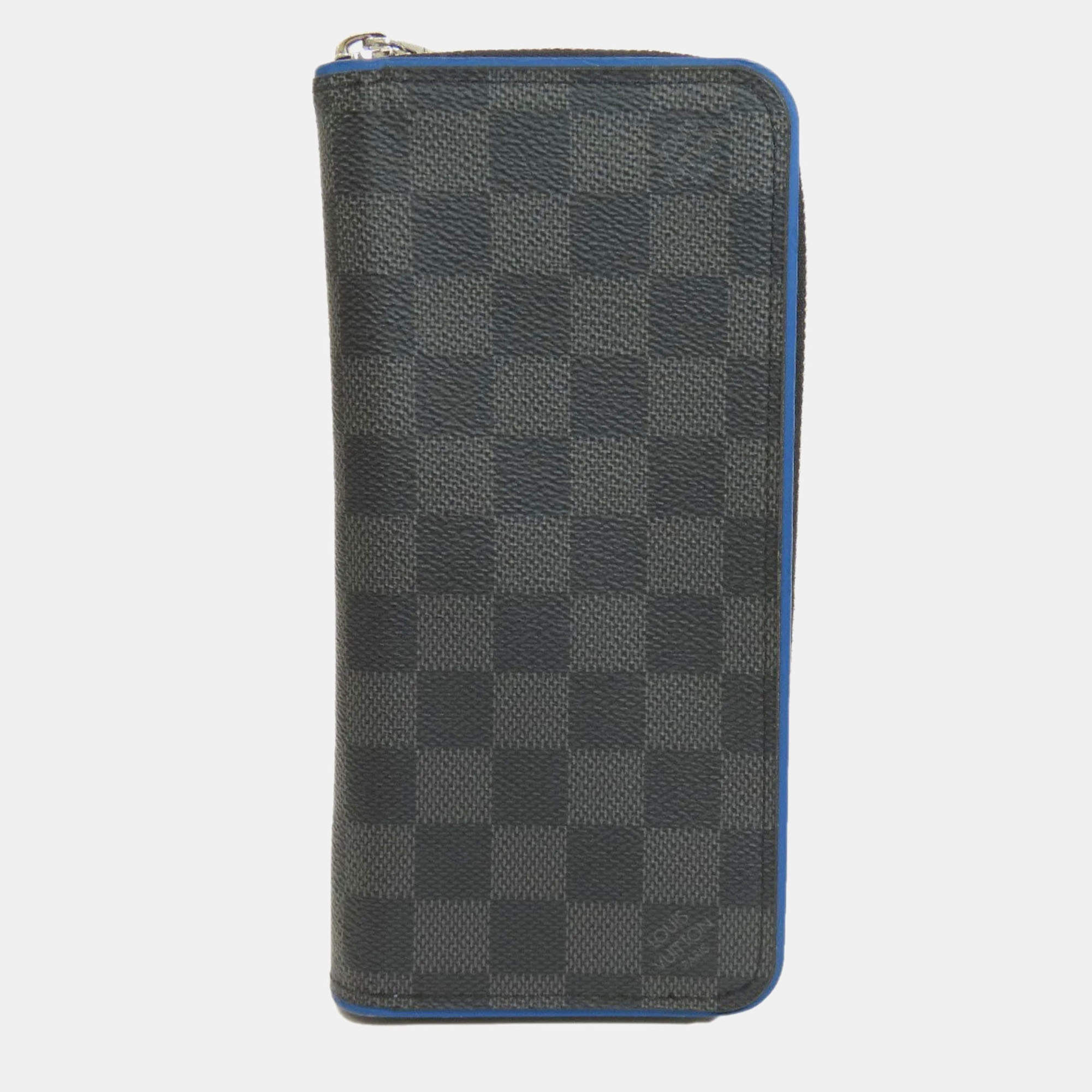 Pre Owned Louis Vuitton Zippy Vertical Damier Canvas Wallet