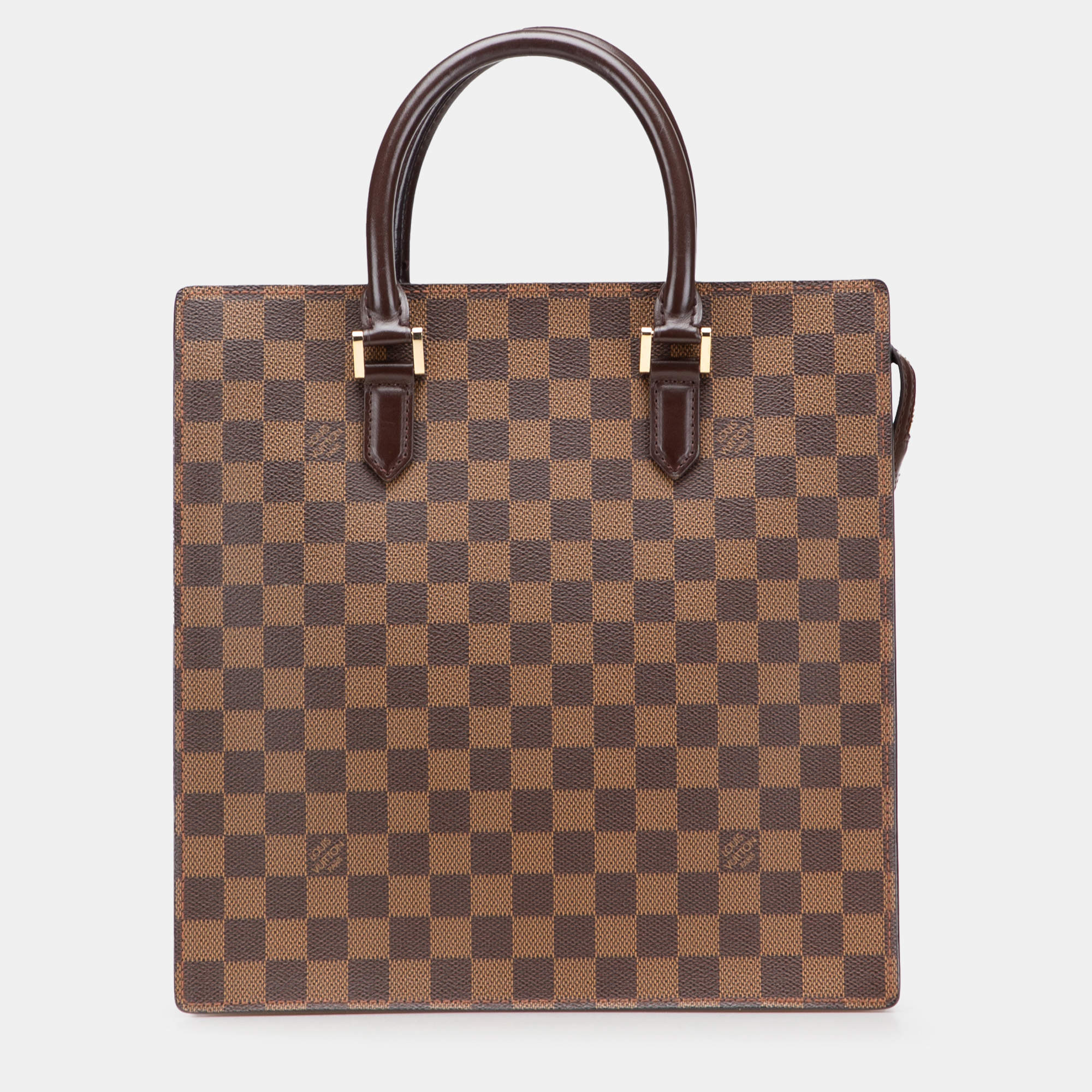 Pre Owned Louis Vuitton Brown Damier Ebene Venice Sac Plat Tote