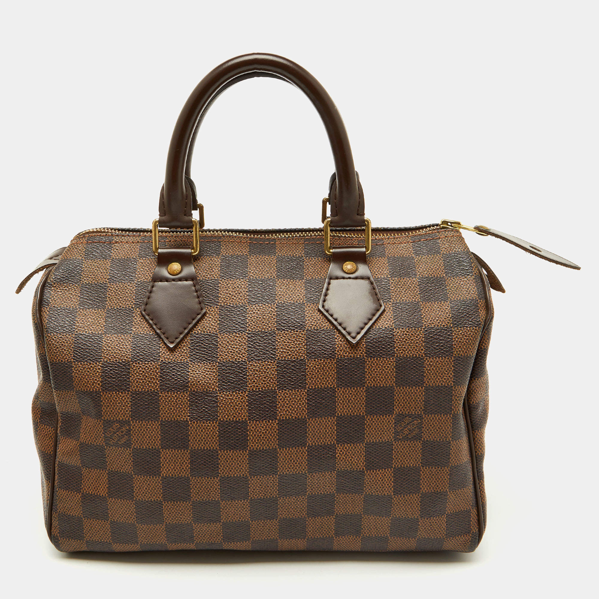 Pre Owned Louis Vuitton Damier Ebene Canvas Speedy 25 Bag