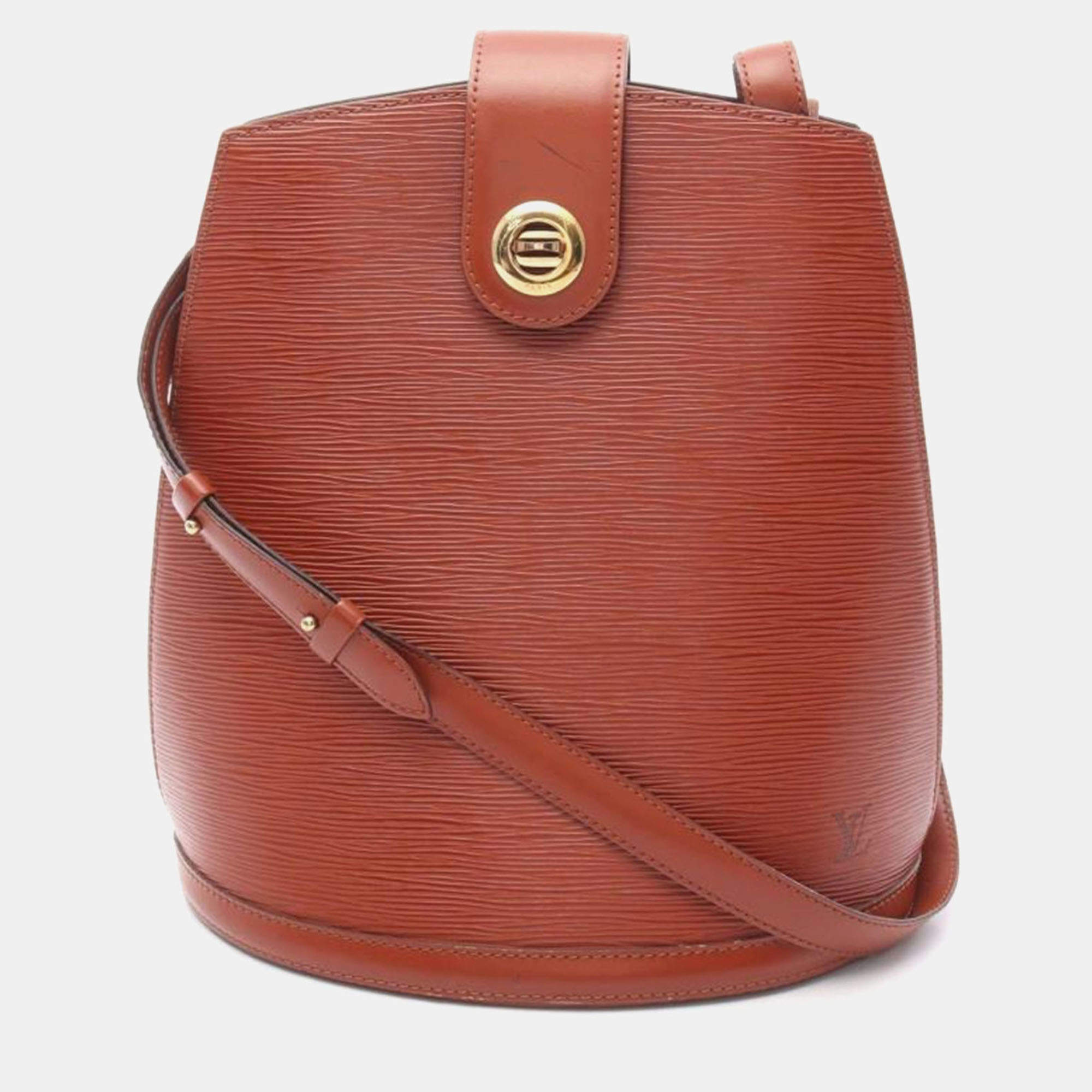 Pre Owned Louis Vuitton Cluny Kenyan Fawn Epi Leather Shoulder Bag
