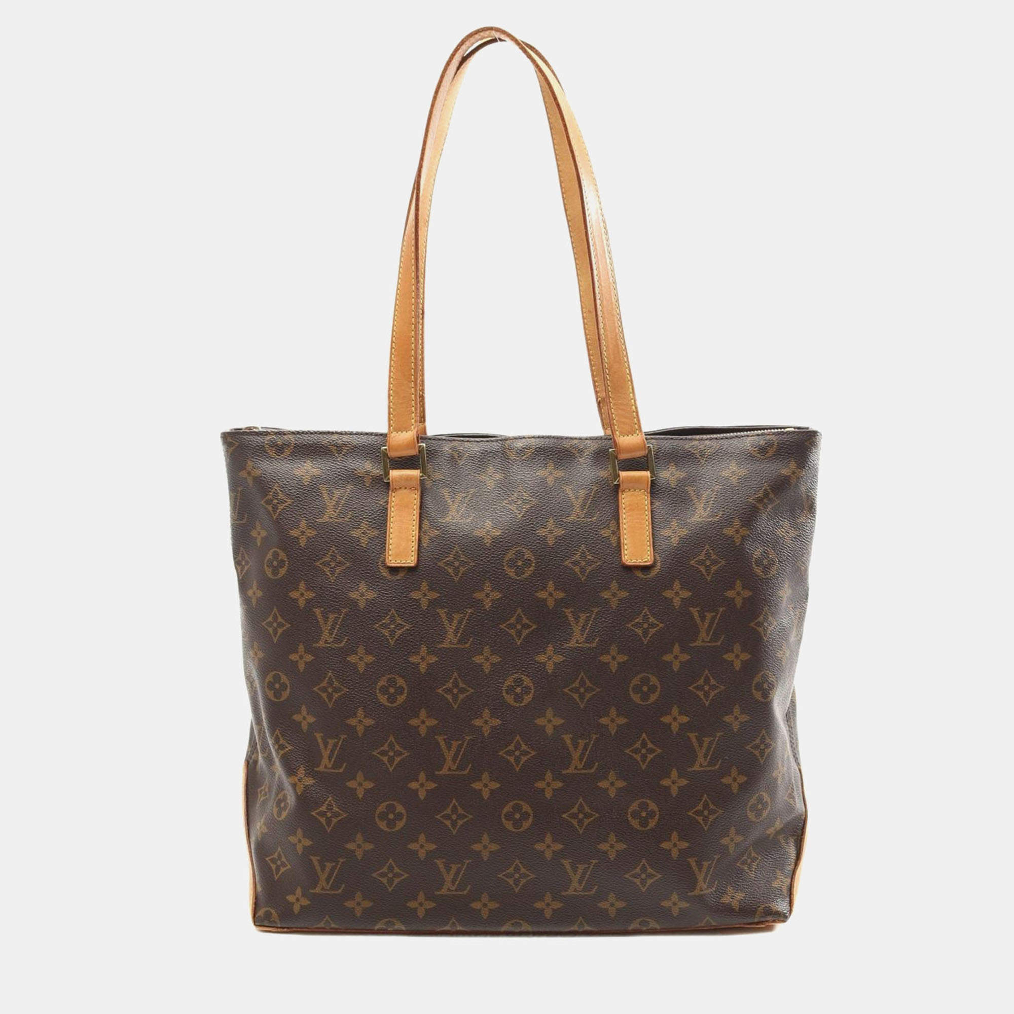 Pre Owned Louis Vuitton Cabas Mezzo Shoulder Tote Bag Monogram Canvas