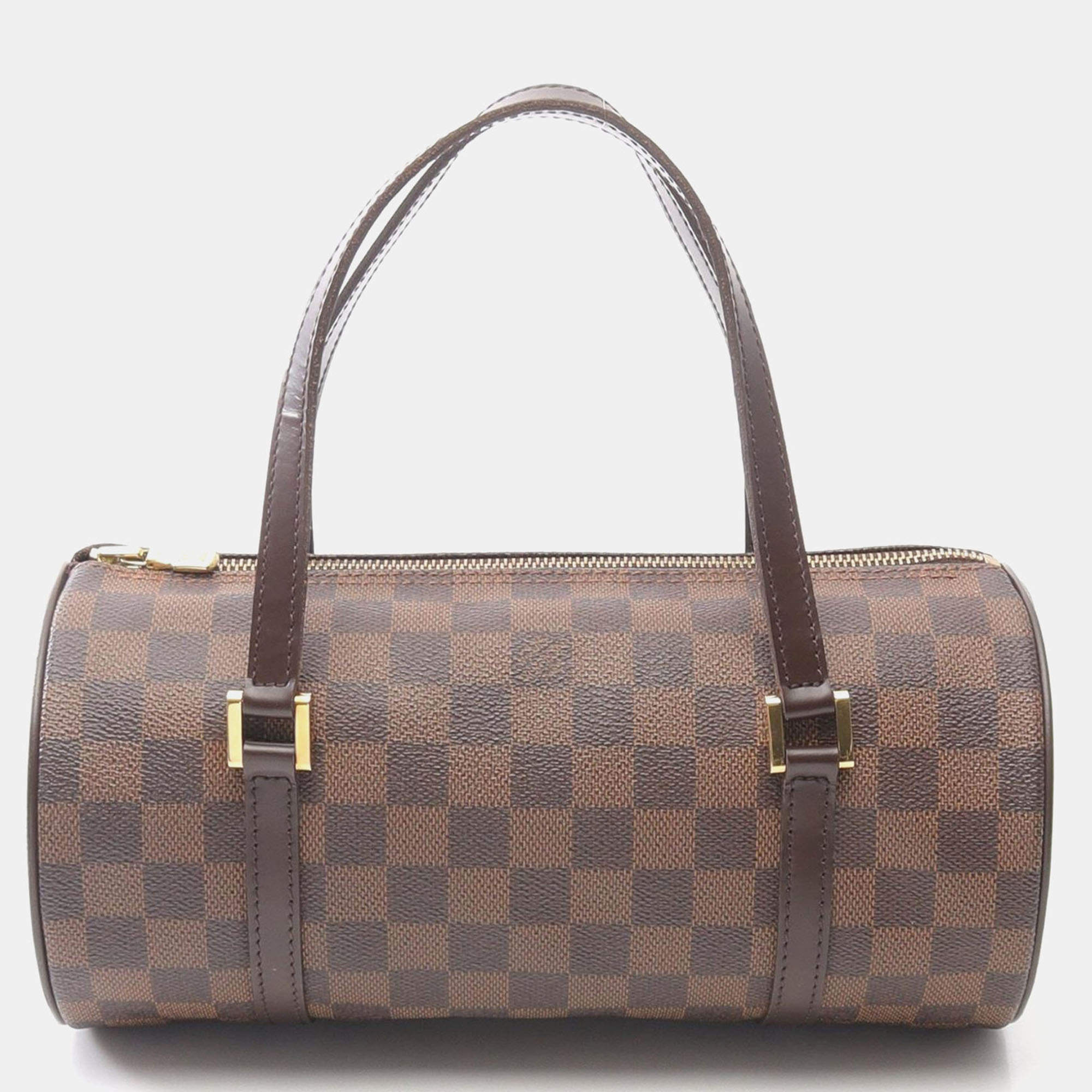 Pre Owned Louis Vuitton Papillon 26 Damier Ebene Canvas Top Handle Bag
