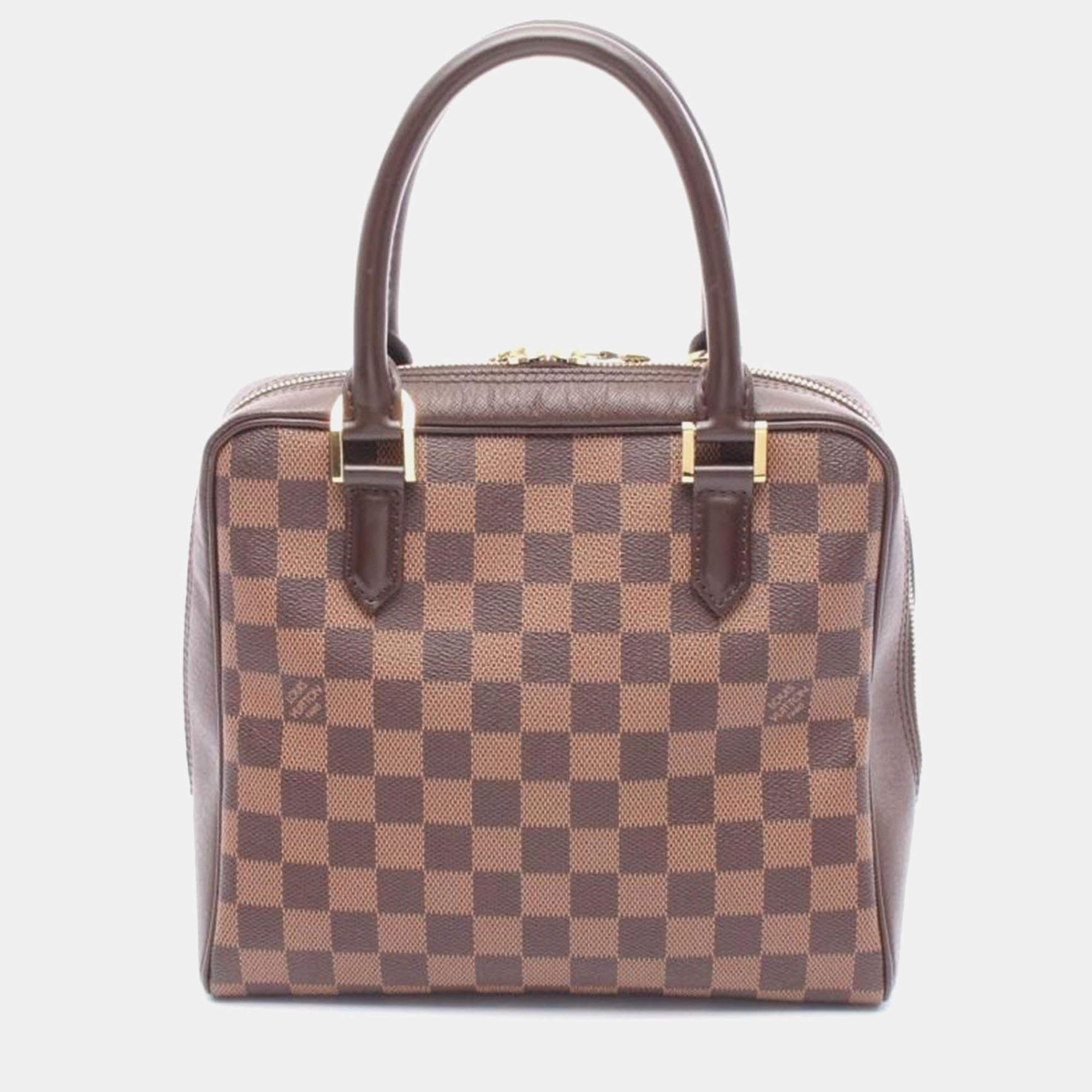 Pre Owned Louis Vuitton Brera Damier Ebene Canvas Top Handle Bag