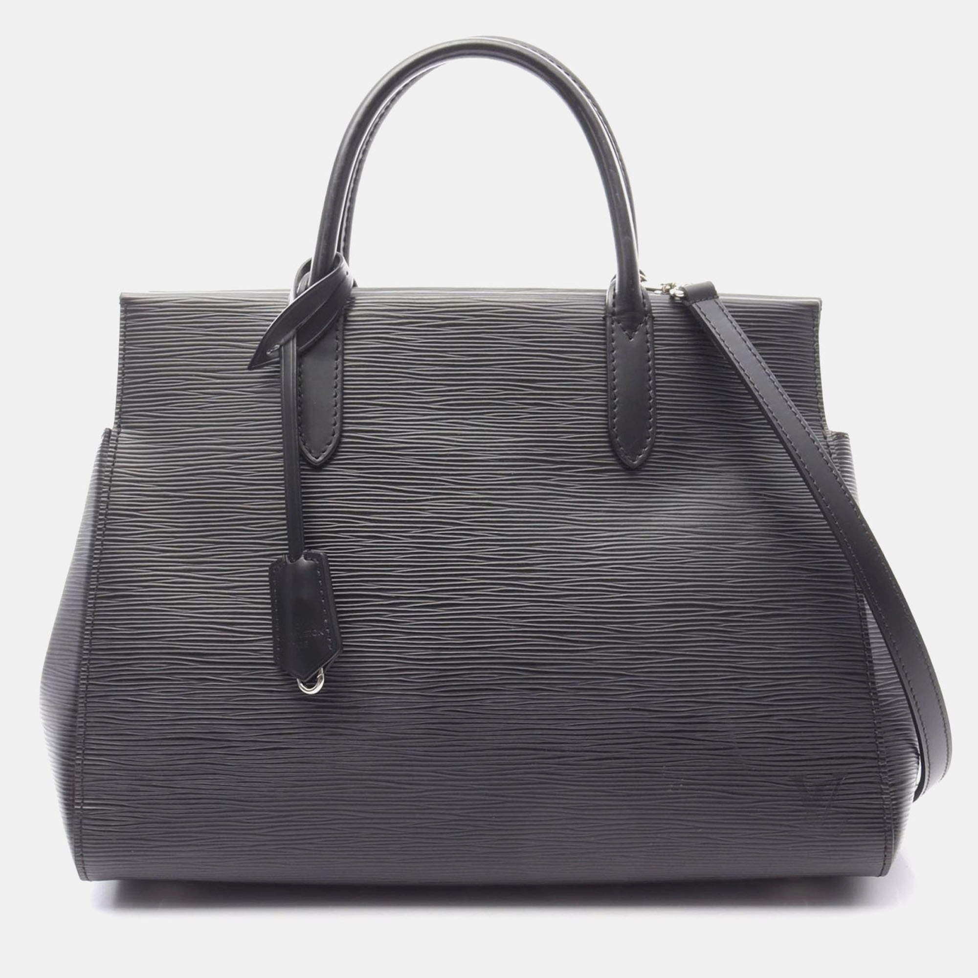 Pre Owned Louis Vuitton Marly MM Black Epi Leather Shoulder Bag