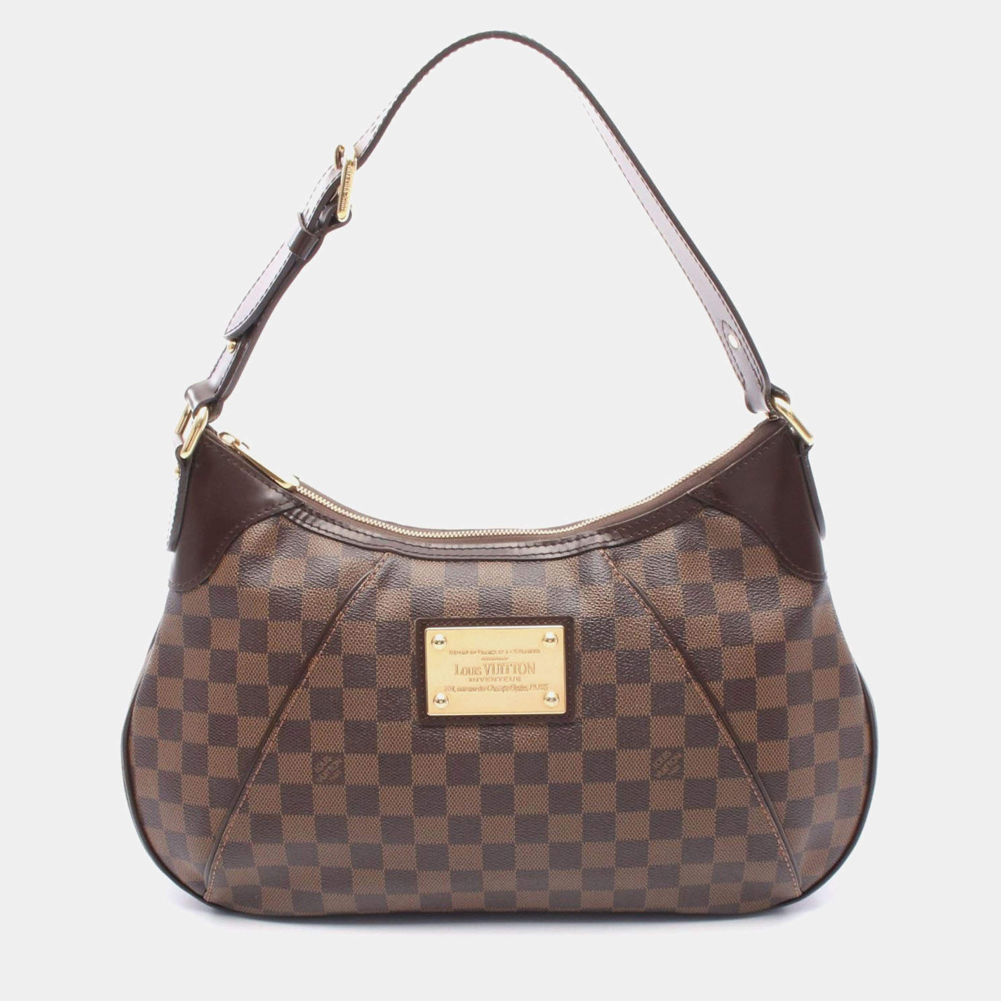 Pre Owned Louis Vuitton Thames GM Damier Ebene Canvas Shoulder Bag