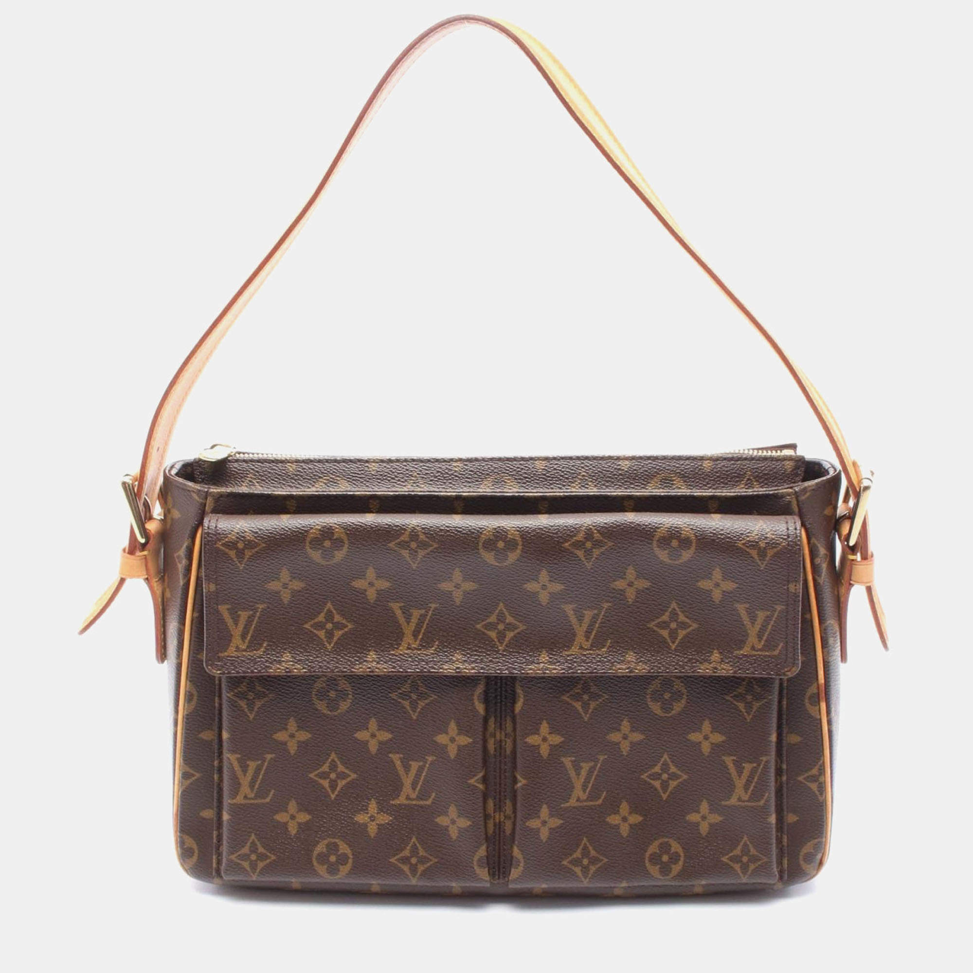 Pre Owned Louis Vuitton Vivacite Gm Shoulder Handbag  Monogram Canvas
