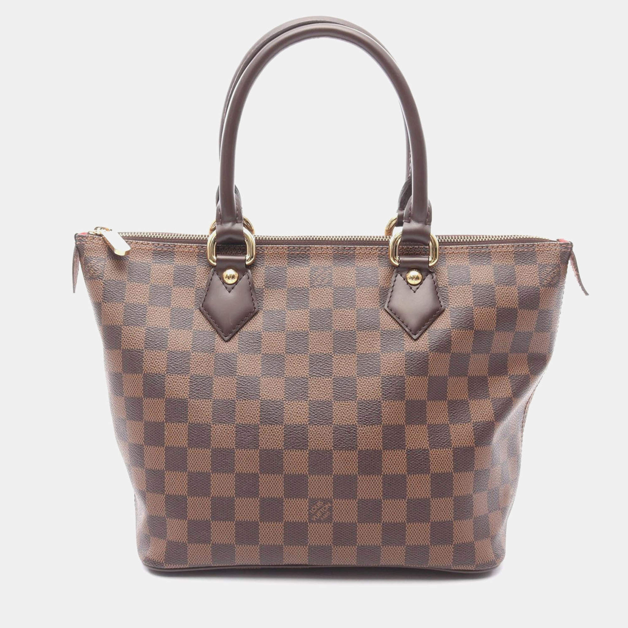 Pre Owned Louis Vuitton Saleya PM Damier Ebene Canvas Tote Bag