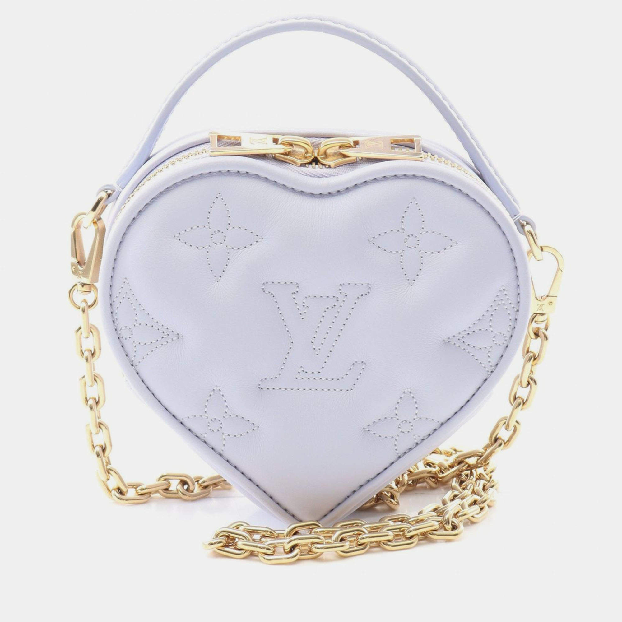 Pre Owned Louis Vuitton Pop My Heart Purple Leather Shoulder Bag