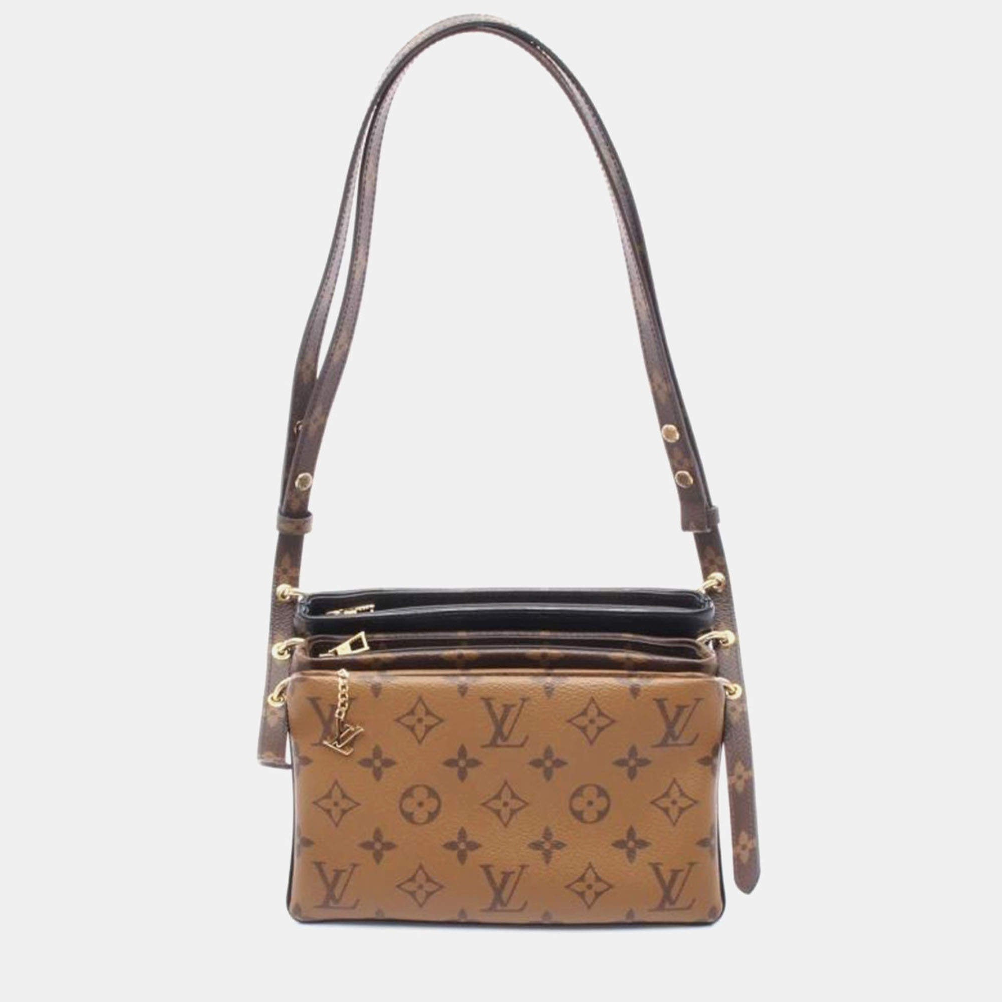 Pre Owned Louis Vuitton Pochette LV Monogram Reverse Canvas Clutch Bag