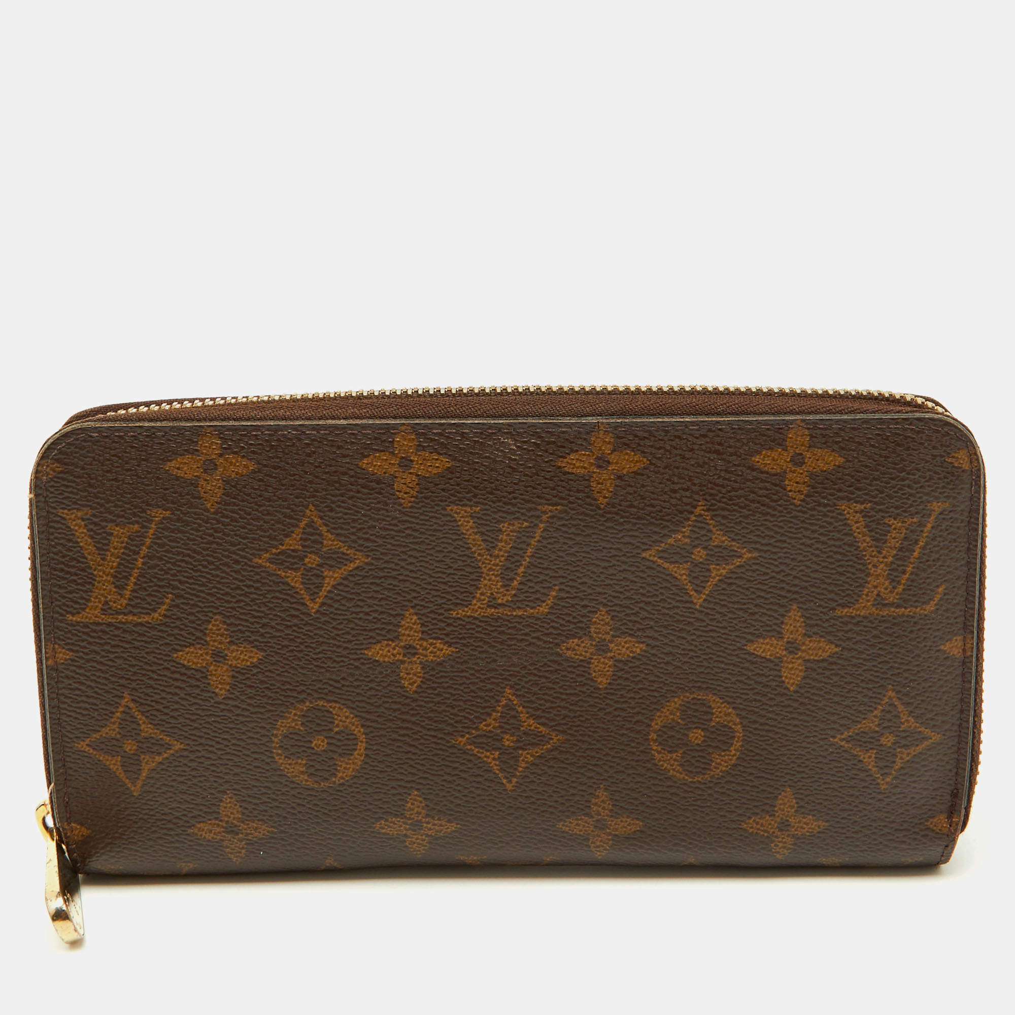 Pre Owned Louis Vuitton Monogram Canvas Zippy Wallet